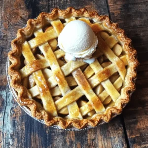 To make a classic apple pie, you need fresh and simple ingredients. Here’s what you will want to gather: - 6 medium-sized Granny Smith apples, peeled, cored, and sliced - ¾ cup granulated sugar - ½ cup brown sugar, packed - 2 tablespoons all-purpose flour - 1 teaspoon ground cinnamon - ¼ teaspoon ground nutmeg - 1 tablespoon lemon juice - 1 tablespoon unsalted butter, cut into small pieces - 1 package (14 oz) pre-made pie crusts (2 crusts) - 1 egg, beaten (for egg wash) - Pinch of salt Using Granny Smith apples gives a nice tart flavor that pairs perfectly with the sweet sugars. The mix of granulated and brown sugar enhances the pie’s taste and texture. Adding flour helps thicken the juices from the apples. Spice it up with cinnamon and nutmeg for a cozy feel. Lemon juice brightens the flavors and keeps the apples fresh. The butter adds richness, making the pie even more delicious. A pinch of salt balances the sweetness. Finally, pre-made pie crusts save time while still giving you that homemade touch. Check out the Full Recipe for step-by-step guidance! - Preheat your oven to 425°F (220°C). - Combine sliced apples with sugars, flour, spices, and lemon juice. Toss until coated. This mixture gives your pie a sweet and tangy taste. I love using Granny Smith apples. They add a nice tartness. You can also mix in some sweeter apples. This balance enhances the flavor. - Fit one pie crust into the pie pan, fill with apple mixture, cover with second crust, and seal edges. Press the bottom crust firmly. Pour in the apple filling, spreading it evenly. Dot small pieces of butter on top for richness. Place the second crust on top. Trim the edges and pinch them to seal. This step keeps the filling inside. - Brush egg wash, make slits in the top crust, and bake for 45-50 minutes until golden. The egg wash gives your crust a beautiful shine. The slits let steam escape, preventing sogginess. Watch for a golden crust. If the edges brown too fast, cover them with foil. Enjoy the sweet aroma filling your kitchen! To get a flaky crust, use cold ingredients. Cold butter and water help keep the dough light. When you mix the dough, be gentle. Don’t overwork it. Overworking makes the crust tough. Instead, mix just until it comes together. Use a mix of tart and sweet apples. This gives the pie great flavor. Granny Smith apples are tart, while Honeycrisp adds sweetness. After mixing the apples with sugar and spices, let the filling rest. This allows the juices to mix. Pour the filling into the crust once it rests for a few minutes. Watch the crust closely while baking. You want it golden brown before taking it out. This usually takes about 45 to 50 minutes. After baking, let the pie cool for at least 2 hours. This cooling time helps the filling set. If you cut it too soon, the filling may run out. For a complete guide, check the Full Recipe. {{image_2}} You can change the apples for your pie. Try Honeycrisp or Fuji apples. They add a sweet and tart taste. You can also mix types of apples for more depth. Another fun idea is to add cranberries or raisins. They bring a nice pop of flavor and a bit of color. Think about adding a splash of vanilla or almond extract. These flavors make the pie smell amazing. You can also add a sprinkle of nutmeg or allspice. These spices give warmth and depth to your pie. Each small change can make your pie unique. You have choices for your pie crust. A homemade crust is super tasty and flaky. It also allows you to control the ingredients. Store-bought crusts save time but can be just as good. You can also try a lattice top crust. It looks beautiful and lets steam escape while baking. Both options can make your classic apple pie shine. Check the Full Recipe for more details. After you bake your apple pie, let it cool down. Once it's cool, cover it with plastic wrap or foil. Store leftovers in the fridge for up to 3-4 days. This keeps the pie fresh and tasty. I recommend enjoying it within this time for the best flavor. You can freeze your apple pie if you have extra. Here’s how: - Unbaked Pie: Wrap it tightly in plastic wrap and then foil. This helps keep out air and prevents freezer burn. You can bake it straight from the freezer. Just add a few extra minutes to the cooking time. - Baked Pie: Allow it to cool completely. Wrap it in plastic wrap and foil. This keeps the pie moist. It can last in the freezer for up to 3 months. To enjoy your apple pie later, reheating is key: - Oven Method: This is my favorite! Preheat your oven to 350°F (175°C). Place the pie on a baking sheet and heat for about 15-20 minutes. The crust will get nice and crisp again. - Microwave Method: For a quick fix, use the microwave. Heat a slice for about 30-60 seconds. It won't be as crispy, but it's fast and easy. Now you can savor your homemade apple pie whenever you want! For the full recipe, check out the earlier sections. To avoid a soggy crust, try blind baking. This means pre-baking the crust before adding the filling. Place parchment paper in the crust, fill it with pie weights or dried beans, and bake for 10 minutes. Remove the weights and bake for another 5 minutes. Also, use a thicker filling. This helps absorb moisture. You will have a crispier bottom crust. For a great apple pie, I recommend mixing apple types. Use Granny Smith for tartness and Honeycrisp for sweetness. Fuji apples are sweet and juicy, too. A mix gives you a nice flavor and good texture. You want apples that hold their shape when baked. Yes, you can make apple pie ahead of time! Store it in the fridge for up to two days before baking. You can also freeze the unbaked pie for up to three months. Wrap it well in plastic wrap and aluminum foil. When ready, bake it straight from the freezer, adding a few extra minutes to the bake time. Peeling the apples is not a must, but it helps with texture. Peeling gives a smooth filling. Leaving the skin on adds color and nutrients. If you choose to keep the skin, wash it well. A mix of peeled and unpeeled apples can create a unique taste. Your pie is done when the filling bubbles and the crust is golden brown. Check for a thick, shiny filling. You may also see some juices oozing through the slits in the top crust. Let it cool before slicing. This helps the filling set and makes serving easier. You can make a great apple pie with just a few simple steps. Start with perfect Granny Smith apples for a mix of sweet and tart. Follow the guide to prepare your filling, assemble, and bake the pie. Remember to let it cool and rest for the best taste. You can even add your own twist with extra flavors or crust designs. With these tips, you can enjoy a delicious homemade pie that impresses everyone. Happy baking!