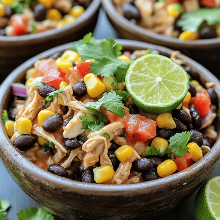 - 4 boneless, skinless chicken breasts - 1 can (15 oz) black beans, drained and rinsed - 1 can (15 oz) corn, drained - 1 can (10 oz) diced tomatoes with green chilies