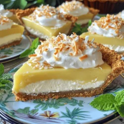 To make a delicious coconut cream pie, you need the following ingredients: - 1 pre-made graham cracker pie crust - 1 cup coconut milk - 1 cup heavy whipping cream - 3/4 cup granulated sugar - 1/4 cup cornstarch - 1/4 teaspoon salt - 1 teaspoon vanilla extract - 1 cup shredded unsweetened coconut - 3 egg yolks - 1 tablespoon butter - Whipped cream and toasted coconut for topping