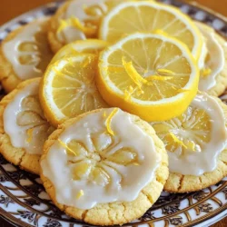 - 2 ¾ cups all-purpose flour - 1 teaspoon baking soda - ½ teaspoon baking powder - 1 teaspoon salt - 1 cup unsalted butter, softened - 1 ½ cups granulated sugar - 1 large egg - 1 tablespoon lemon zest (from about 2 lemons) - 2 tablespoons fresh lemon juice - 1 teaspoon vanilla extract - 1 ½ cups powdered sugar (for glazing) - 2 tablespoons fresh lemon juice (for glazing) - Lemon slices and zest for garnish (optional) You will need some basic items for these cookies. Start with the flour, baking soda, baking powder, and salt. These dry ingredients give the cookies structure. Next, get butter and sugar. The butter should be soft. This helps it mix well, making the cookies light. You also need an egg, lemon zest, lemon juice, and vanilla extract. These add flavor and moisture to the dough. For the glaze, gather powdered sugar and more lemon juice. This glaze gives the cookies a sweet and tart finish. If you like, use lemon slices or extra zest for a pretty touch on top. With all these ingredients ready, you will make a tasty treat! For the full recipe, check the cooking instructions later. 1. Preheat the oven and line baking sheets: Start by preheating your oven to 350°F (175°C). Line your baking sheet with parchment paper. This helps the cookies not stick. 2. Combine dry ingredients and cream butter/sugar mixture: In a bowl, mix together 2 ¾ cups of flour, 1 teaspoon of baking soda, ½ teaspoon of baking powder, and 1 teaspoon of salt. In a separate bowl, beat 1 cup of softened butter and 1 ½ cups of granulated sugar until fluffy. This takes about 3 minutes. 3. Add egg and flavorings to the mixture: Add 1 large egg, 1 tablespoon of lemon zest, 2 tablespoons of fresh lemon juice, and 1 teaspoon of vanilla extract to the butter mixture. Beat until mixed well. 1. Combine wet and dry ingredients, shape cookies, and set on baking sheet: Slowly add the dry mixture to the wet mixture. Mix on low until combined. Do not overmix! Use a cookie scoop to drop dough onto the prepared baking sheet. Space them 2 inches apart. 2. Baking time and tips for doneness: Bake the cookies for 8-10 minutes. Look for lightly golden edges. The middle may seem soft, but it will firm up while cooling. 1. How to make the glaze: In a small bowl, whisk together 1 ½ cups of powdered sugar and 2 tablespoons of fresh lemon juice. Mix until smooth and pourable. 2. Techniques for glazing cookies: Once the cookies are cool, drizzle the glaze over each cookie. You can use a spoon or a piping bag for neat lines. 3. Optional garnishing ideas: If you want, add small lemon slices or more lemon zest on top of the glaze while it is still wet. This adds a nice touch! For the full recipe and additional tips, check out the [Full Recipe]. Enjoy making your glazed lemon sugar cookies! To make the best glazed lemon sugar cookies, start with measuring flour correctly. Use a spoon to scoop flour into your measuring cup. Then level it off with a knife. This method helps avoid too much flour, which can make cookies dry. Room temperature butter is key. It blends well with sugar, creating a light and fluffy mixture. If your butter is cold, it won’t mix properly. Leave it out for about 30 minutes before use. Avoid overmixing the dough. Once you add dry ingredients, mix just until combined. Overmixing can make cookies tough. You want a soft and tender cookie, so stop mixing as soon as everything blends. To enhance lemon flavor, add more lemon zest. This gives a bright, zesty taste. You can also mix in a bit of lemon extract for an extra kick. For alternate glazes, try a simple vanilla glaze. Just mix powdered sugar with milk and vanilla. This adds sweetness without the tartness of lemon. You can also sprinkle in chopped nuts or shredded coconut for added texture. {{image_2}} You can switch up the flavor of your glazed lemon sugar cookies with different citrus. Try using lime zest for a fresh twist. Lime adds a bright and tangy taste that pairs well with the sweetness. Orange zest is another great option. It brings a sweet, fruity aroma that brightens the cookies. For seasonal variations, think about adding blood orange zest in winter. It gives a lovely color and flavor that stands out. If you need to make your cookies gluten-free, use a gluten-free flour blend. Many blends work well in cookies. Look for one that includes xanthan gum for a better texture. If you want a vegan option, replace the butter with coconut oil or a plant-based butter. You can use a flax egg instead of a regular egg. Just mix one tablespoon of ground flaxseed with two and a half tablespoons of water. Let it sit until it thickens. These changes keep the cookies tasty while fitting different diets. Store your glazed lemon sugar cookies at room temperature in an airtight container. This keeps them soft and fresh for about a week. Avoid placing them in direct sunlight. You can add a piece of bread to the container. This helps keep cookies moist. You can separate layers of cookies with parchment paper. This method prevents them from sticking together. If you want to keep the glaze intact, wait until the cookies cool completely before storing them. This ensures the glaze sets properly. For long-term storage, you can freeze both unbaked dough and baked cookies. To freeze unbaked dough, scoop the dough onto a lined baking sheet. Freeze the dough balls until firm, then transfer them to a freezer bag. This method saves space and keeps the dough fresh for up to three months. If you prefer to freeze baked cookies, let them cool completely. Then, place them in an airtight container or freezer bag. They can last up to three months in the freezer. To thaw, simply take them out and let them sit at room temperature for about 30 minutes. If you want to enjoy them warm, pop them in a preheated oven at 350°F (175°C) for a few minutes. This will bring back their fresh-baked goodness. You can tell when cookies are done by looking at their edges. The edges should be lightly golden. If the center looks a bit soft, don’t worry. They will firm up as they cool. Gently touch the center with your finger. If it springs back, they are ready to come out. Yes, you can make the dough ahead of time! Just shape it into a ball and wrap it in plastic. Store it in the fridge for up to three days. If you want to keep it longer, freeze the dough for up to three months. When ready to bake, let it thaw in the fridge overnight and then scoop and bake as usual. If you lack fresh lemons, you can use bottled lemon juice. About two tablespoons of bottled juice works well. You can also use lemon extract as an option. One teaspoon of extract can replace the zest and juice. Just remember, the flavor may not be as bright as fresh lemons, but it will still taste good! Baking cookies is simple with the right ingredients and steps. You learned about the key components like flour, butter, and eggs. I shared tips for perfect texture and flavor. Don’t forget to experiment with different citrus and dietary options. Storing cookies properly keeps them fresh longer. I hope you feel excited to try these recipes. Happy baking!