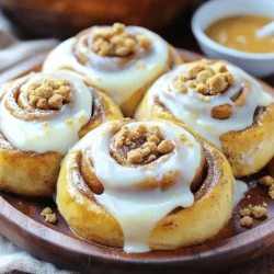 - 2 cups all-purpose flour - 1/2 cup warm milk - 1/4 cup granulated sugar - 2 1/4 teaspoons active dry yeast (1 packet) - 1/4 cup unsalted butter, melted - 1 large egg - 1/2 teaspoon salt The base of these cinnamon rolls is simple but essential. All-purpose flour gives the rolls structure. Warm milk helps activate the yeast, making the rolls fluffy. Sugar feeds the yeast and adds sweetness. Active dry yeast is key for rising. Unsalted butter provides rich flavor, and the egg adds moisture. Salt balances the sweetness. - 1/2 cup Biscoff cookie butter - 1/4 cup brown sugar - 1 tablespoon cinnamon - 1/4 cup chopped walnuts or pecans (optional) - 1/2 cup powdered sugar (for icing) - 2 tablespoons milk (for icing) The star of this recipe is Biscoff cookie butter. It adds a unique flavor that makes these rolls special. Brown sugar and cinnamon create a warm, sweet topping. You can add nuts for a nice crunch if you like. For icing, powdered sugar and milk mix perfectly for a sweet drizzle. For the full list of ingredients and steps, check out the Full Recipe. To start, I activate the yeast. In a small bowl, I mix warm milk with sugar. Next, I sprinkle the yeast on top and let it sit for about 5-10 minutes. You'll see it bubble and foam, which means it's ready. In a large bowl, I mix the flour and salt. I create a well in the center. Then, I add the melted butter, egg, and the yeast mixture. I mix it all together until combined. Now, I knead the dough for about 5-7 minutes. I want it smooth and elastic. If it feels too sticky, I add a bit more flour. After kneading, I place the dough in a greased bowl and cover it with a damp cloth. I let it rise in a warm spot for about 1 hour, or until it doubles in size. Once the dough is ready, I punch it down to release the air. I roll it out on a floured surface into a rectangle, about 1/4 inch thick. Next, I spread Biscoff cookie butter evenly over the dough. I leave a small border around the edges for easier rolling. In a small bowl, I mix brown sugar with cinnamon. I sprinkle this mix all over the Biscoff cookie butter. If I want some crunch, I add chopped nuts too. Starting from one edge, I roll the dough tightly into a log. I slice it into 12 equal pieces and place them in a greased baking dish. I cover them with a cloth and let them rise for another 30 minutes. While the rolls rise, I preheat my oven to 350°F (175°C). After the second rise, I place the rolls in the oven. I bake them for about 20-25 minutes. They should turn golden brown when done. For extra sweetness, I prepare the icing. I whisk together powdered sugar and milk until smooth. Once the rolls cool for a few minutes, I drizzle the icing over them. This method ensures that you get soft, gooey rolls full of flavor. For the full recipe, check out the complete instructions. To get the best texture, knead the dough for about six minutes. This makes it smooth and elastic. If the dough sticks to your hands, add a little flour. The right amount of flour is key, especially with humidity. If it’s humid, you may need a bit more flour. In dry weather, use less. You can make these rolls even tastier by adding spices like nutmeg or ginger. A splash of vanilla extract can boost the flavor too. If you want a crunch, mix in some chopped walnuts or pecans. They add a nice texture and complement the Biscoff cookie butter well. Serve your rolls warm for the best flavor. Drizzle icing over the top for a sweet touch. You can also add extra Biscoff cookie butter on the side for dipping. For a fun look, sprinkle some crushed cookies on top. This adds color and makes your rolls stand out on the table. {{image_2}} You can easily mix up the flavors of your Biscoff cookie butter cinnamon rolls. One fun twist is adding chocolate chips. Just sprinkle them on top of the cookie butter before rolling. The sweet chocolate pairs well with the spiced cookie butter. You can also make these rolls a fall favorite. Adding pumpkin spice to the filling gives them a warm, cozy taste. It’s perfect for cool autumn days when you want something special. If you need to make these rolls vegan, it's simple! Swap the egg with a flax egg made from one tablespoon of ground flaxseed mixed with three tablespoons of water. Use plant-based milk and vegan butter instead of regular. You can also make these rolls gluten-free. Just replace the all-purpose flour with a gluten-free blend. Make sure the blend has xanthan gum for the best texture. These adjustments let everyone enjoy the deliciousness! To keep your Biscoff cookie butter cinnamon rolls fresh, store them in an airtight container. Make sure to cool them completely before sealing. This helps avoid sogginess. You can keep them at room temperature for about two days. If you want them to last longer, store them in the fridge for up to a week. To enjoy warm rolls again, use the oven or microwave. For the oven, preheat it to 350°F (175°C). Place the rolls on a baking sheet and cover them with foil. Heat for about 10 minutes. This keeps them soft and fluffy. If you prefer the microwave, place a roll on a plate and cover it with a damp paper towel. Heat it for 15-20 seconds. This helps keep the texture nice. Enjoy your rolls like they are fresh from the oven! Can I use homemade Biscoff cookie butter? Yes, you can use homemade Biscoff cookie butter. Just make sure it has a similar texture and flavor. This can give your rolls a personal touch. What can I do with leftover Biscoff cookie butter? Leftover Biscoff cookie butter is great on toast, pancakes, or as a dip for fruits. You can also swirl it into yogurt or oatmeal for added flavor. How can I make these ahead of time? You can prepare the dough a day before. Let it rise, then store it in the fridge. The next day, let it come to room temperature and bake. Can I freeze the cinnamon rolls? Yes, you can freeze the cinnamon rolls. After baking, let them cool completely. Wrap them tightly in plastic wrap and foil. They last up to three months in the freezer. Why didn’t my rolls rise? If your rolls didn’t rise, check the yeast. It might be old or not activated. Make sure the milk is warm, not hot, when mixing. How to fix dry or dense rolls? Dry or dense rolls can happen from too much flour or not enough liquid. Next time, measure flour carefully and add a bit more liquid if needed. What if I overbaked my cinnamon rolls? If you overbake your cinnamon rolls, they may be dry. To help, drizzle some icing over them. This adds moisture and sweetness to each bite. For the full recipe and more details, see the [Full Recipe]. Making Biscoff cookie butter cinnamon rolls is simple and fun. You learned about key ingredients, step-by-step instructions, and helpful tips. I shared flavor variations and storage tips to keep your rolls fresh. Remember, baking is about experimenting, so feel free to try new things. Enjoy the delicious taste of your rolls and share them with others. It’s a treat everyone will love!