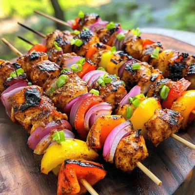 Caribbean Jerk Chicken Skewers Flavorful Grilling Delight