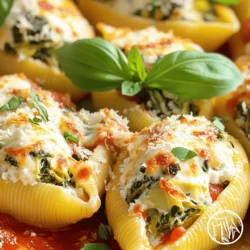 Cheesy Spinach Artichoke Stuffed Shells Delight