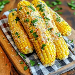 To make garlic butter corn on the cob, you need a few key items. Here’s the list: - 4 ears of fresh corn, husked - 1/2 cup unsalted butter, softened - 4 cloves garlic, minced - 1 tablespoon fresh parsley, chopped - 1 teaspoon smoked paprika - 1/2 teaspoon salt - 1/4 teaspoon black pepper These ingredients create a rich and savory flavor. The butter and garlic combine to give the corn a delightful taste. If you want to take your corn to the next level, consider these optional items: - 1 tablespoon grated Parmesan cheese Adding Parmesan gives the dish a tasty twist. You can also try a sprinkle of chili flakes for heat or lemon zest for brightness. When picking corn, look for bright green husks. The kernels should feel firm and plump when you squeeze them. Fresh corn has a sweet smell, which is a good sign of ripeness. Always choose corn that is in season for the best flavor. For the full recipe, check out the detailed instructions later in the article. To start, fill a large pot with water and add salt. Bring it to a boil. Once the water is bubbling, add your husked corn. Let it cook for 8 to 10 minutes. You want the corn to be tender but not mushy. After boiling, carefully remove the corn and let it cool for a few minutes. This step makes it easier to handle later. In a small mixing bowl, combine softened butter with minced garlic. Add chopped parsley, smoked paprika, salt, and black pepper. Mix everything together until it is smooth and well blended. This garlic butter mixture gives the corn its rich flavor. If you like cheese, consider adding grated Parmesan for extra taste. Once the corn is cool enough to touch, take a pastry brush and coat each ear with your garlic butter mix. Make sure to cover every part for the best flavor. If you decided to use Parmesan, sprinkle it over the buttered corn. For a smoky flavor, grill the corn on medium heat for 4 to 5 minutes. Rotate it occasionally until you see nice char marks. Serve the corn hot, drizzled with any leftover garlic butter for a tasty finish. Enjoy your garlic butter corn on the cob! To keep corn sweet and crisp, don't overcook it. Boil the corn for only 8-10 minutes. Test it for tenderness with a fork. If it feels soft but firm, it is ready. Overcooked corn can become mushy and lose its fresh taste. If you want a fun tip, try adding a splash of sugar to the water. It can enhance the corn's natural sweetness. Make sure your garlic butter is mixed well before you apply it. Use a pastry brush to coat each ear of corn. Brush it on all sides for the best flavor. If you have extra butter, drizzle it over the corn when serving. This extra touch makes it even tastier. And remember, you can also add some Parmesan cheese for a cheesy twist. Garlic butter corn goes well with many dishes. Serve it with grilled meats for a great summer meal. You can also pair it with fresh salads for a lighter option. For a fun twist, add lime wedges to the plate. A squeeze of lime gives the corn a bright flavor. Try serving it on a wooden board with a checkered cloth for a rustic look. These simple touches make the dish more inviting. {{image_2}} You can change the taste of garlic butter corn by adding herbs and spices. I like to use fresh herbs like basil or cilantro. These herbs add a bright flavor. You can also try thyme or dill for a unique twist. For spice lovers, add cayenne pepper for heat. Just a pinch can give a nice kick. Experiment with different blends to find your favorite mix. Grilling corn gives it a smoky flavor, while boiling makes it sweet and tender. I prefer grilled corn for the added char. It enhances the garlic butter taste. However, boiled corn is quicker and still delicious. If you’re short on time, boiling is the way to go. Try both methods and see which one you like best! You can elevate garlic butter corn with fun toppings. Crumbled feta or goat cheese adds creaminess. A squeeze of lime juice brightens up the flavor. For a crunchy texture, sprinkle on crushed nuts. You can also drizzle some chili oil for a spicy kick. Get creative with toppings to make your dish special! To store leftover corn, first let it cool. Wrap each ear in plastic wrap or foil. This keeps the corn moist. Place the wrapped corn in the fridge. It will stay fresh for about 3 to 5 days. If you have leftover garlic butter, store it in a sealed container. It can last for up to a week. To reheat your corn, the grill is best. Preheat the grill to medium. Place the corn on the grill for about 3 to 5 minutes. This helps keep the flavor and adds a nice char. You can also use the microwave. Wrap the corn in a damp paper towel. Heat it for 30 seconds to 1 minute. Check if it’s warm enough. If not, heat a bit longer. If you want to save corn for later, freezing is a great option. First, blanch the husked corn in boiling water for 5 minutes. This helps lock in the flavor. After blanching, cool the corn in ice water. Once cool, cut the kernels off the cob. Place the kernels in a freezer bag. Remove as much air as possible. Label the bag and freeze. It will stay fresh for up to 6 months. This way, you can enjoy garlic butter corn anytime! Yes, you can use frozen corn. Thaw it before cooking. Boil it for about 5 minutes, just until warm. This helps keep the corn sweet and tender. Fresh corn tastes best, but frozen is a good backup. Fresh garlic is the best choice. It gives a strong and bright flavor. I like to use whole cloves and mince them for the dish. If you want a milder taste, try roasted garlic. It adds a nice sweetness to the corn. To make this dish dairy-free, swap the butter for a plant-based alternative. Use coconut oil or vegan butter. You can still add the garlic and spices for flavor. The dish will taste great without dairy! Garlic butter corn on the cob makes a tasty treat. We covered essential and optional ingredients, tips for picking the best corn, and easy steps to get it just right. I shared ideas for flavor variations and how to store leftovers. Remember, the best corn shines with fresh flavors, and you can mix in your favorite spices too. With these tips, you can enjoy delicious corn whenever you want. Try the recipe, and you'll make it again and again!