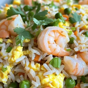 To make a tasty Chinese Style Shrimp Fried Rice, you need the right ingredients. Here’s what you’ll need: - 2 cups cooked jasmine rice (preferably cold) - 1 cup medium shrimp, peeled and deveined - 2 tablespoons vegetable oil - 2 eggs, beaten - 1 cup mixed vegetables (peas, carrots, corn) - 3 green onions, sliced (white and green parts separated) - 3 garlic cloves, minced - 2 tablespoons soy sauce (low sodium) - 1 tablespoon oyster sauce (optional) - 1 teaspoon sesame oil - Salt and pepper to taste - Fresh cilantro for garnish (optional) These ingredients work together to create bold flavors. The cold jasmine rice helps achieve the perfect texture. Using shrimp adds a nice protein boost. Fresh vegetables and green onions bring color and crunch. The soy sauce and oyster sauce provide that classic umami taste. Garlic gives a punch of flavor, while sesame oil adds richness. Feel free to adjust the ingredients based on your taste. For a full recipe, check out the details above. Enjoy making your shrimp fried rice! - Prepare Shrimp: Start by seasoning the shrimp in a bowl with salt and pepper. This simple step makes a big taste difference. Set the shrimp aside to soak in those flavors. - Scramble Eggs: Heat 1 tablespoon of vegetable oil in a large skillet over medium heat. Pour in the beaten eggs. Stir until they are fully cooked and fluffy. Remove the eggs from the pan and set them aside. - Cook Shrimp: In the same skillet, add the remaining tablespoon of oil. When it’s hot, add your seasoned shrimp. Cook for about 2-3 minutes. The shrimp should turn pink and opaque. Remove them from the skillet and set aside. - Sauté Vegetables: Using the same skillet, toss in the minced garlic, the white parts of the green onions, and the mixed vegetables. Sauté for about 2-3 minutes. You want the veggies to be tender but still bright. - Combine Ingredients: Add the cold jasmine rice to the skillet. Break up any clumps as you stir. Mix the rice with the vegetables until everything is well combined. - Flavor the Rice: Pour in the soy sauce and the optional oyster sauce. Mix well to coat the rice evenly. Add the scrambled eggs and cooked shrimp back into the pan. Stir everything together and heat through. - Finish with Sesame Oil: Drizzle sesame oil over the fried rice. This adds a nutty flavor. Toss everything again to incorporate the oil. - Garnish and Serve: Taste your dish and adjust seasoning if needed. Garnish with the green parts of the green onions and fresh cilantro if you like. Serve hot and enjoy! For the full recipe, check the details above. Choosing the Right Rice Use jasmine rice for the best flavor and texture. It has a nice aroma and a slightly sticky quality. Day-old rice works best since it dries out a bit, making it easy to fry. Perfecting Shrimp Texture To keep shrimp tender, avoid overcooking them. Cook just until they turn pink. This usually takes 2 to 3 minutes. Make sure they are peeled and deveined for a better bite. Achieving Authentic Flavor Use soy sauce for saltiness. Add oyster sauce for depth if you like. Fresh garlic adds a kick, while sesame oil gives a nice finish. Don’t skip the green onions; they add freshness. Importance of Cold Rice Cold rice helps prevent clumping. It fries better and mixes well with other ingredients. If you don’t have leftover rice, spread freshly cooked rice on a tray to cool it down quickly. For more details on making this dish, check the Full Recipe. {{image_2}} Vegetarian Option: Replacing Shrimp and Adding Tofu If you want a vegetarian dish, swap the shrimp for tofu. Use firm tofu for the best texture. Cut the tofu into small cubes and sauté it until golden. This gives you a protein boost while keeping the dish tasty. Add the tofu after cooking the vegetables for a nice blend of flavors. Different Proteins: Chicken or Pork Fried Rice You can also use chicken or pork instead of shrimp. Dice the meat into small pieces. Cook it in the same way as shrimp, until it is no longer pink. Chicken or pork adds a different flavor and makes the dish heartier. Flavor Enhancements: Adding Spices or Hot Sauce Want to spice things up? Add your favorite spices or hot sauce. A pinch of chili flakes or a splash of sriracha can add a nice kick. Experiment with different sauces, like teriyaki or sweet chili, for unique flavors. These changes can make your fried rice even more exciting. For a full recipe and detailed instructions, check out the [Full Recipe]. Refrigeration Guidelines After enjoying your shrimp fried rice, let it cool for about 30 minutes. Place it in an airtight container. Store it in the fridge for up to 3 days. Always ensure the container is tightly sealed to keep it fresh. Freezing Instructions If you need to store it longer, you can freeze the fried rice. Use a freezer-safe container or bag. Remove as much air as possible. It can last in the freezer for up to 3 months. When ready to eat, thaw it in the fridge overnight. Reheating Tips for Maintaining Flavor and Texture To reheat, use a skillet or wok. Heat a little oil over medium heat. Add the fried rice straight from the fridge or thawed. Stir frequently to heat it evenly. You can add a splash of soy sauce to boost the flavor. Enjoy your meal just like the first time! For the complete recipe, check the Full Recipe above. Yes, you can use frozen shrimp. Just make sure to thaw them first. Place them in a bowl of cold water for about 15 minutes. This way, they cook evenly and taste great. To make this dish gluten-free, use gluten-free soy sauce. Many brands offer this option. You can also skip oyster sauce, as it often contains gluten. I recommend using low-sodium soy sauce. It adds flavor without being too salty. This way, you can enjoy the taste without overpowering the dish. To add some heat, try using chili sauce or a pinch of red pepper flakes. You can also add diced jalapeños for a fresh kick. Adjust the spice level to your liking. This dish pairs well with steamed vegetables or a light salad. You can also enjoy it with egg rolls or spring rolls for a complete meal. For the full recipe, check out the steps above. In this post, we explored the ingredients and steps for making Chinese Style Shrimp Fried Rice. You learned about the key ingredients needed and step-by-step instructions to cook this dish perfectly. We shared tips for choosing rice and cooking shrimp, plus variations to try. You now know how to store leftovers well and answers to common questions. With this knowledge, you're ready to create a delicious meal at home. Enjoy the process and experiment with flavors to make it your own.