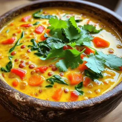 Coconut Curry Lentil Soup Hearty and Flavorful Meal