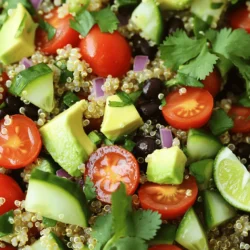 Savory Quinoa Salad with Avocado Rich and Healthy Dish