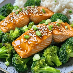 To make teriyaki salmon and broccoli, gather these essential ingredients: - 2 salmon fillets (about 6 oz each) - 1 cup broccoli florets - 1/4 cup low-sodium soy sauce - 2 tablespoons honey - 1 tablespoon rice vinegar - 2 cloves garlic, minced - 1 teaspoon grated fresh ginger - 1 tablespoon sesame oil - 1 tablespoon cornstarch - 1/4 cup water - Sesame seeds for garnish - Chopped scallions for garnish - Cooked rice or quinoa (to serve, optional) These ingredients create a balance of sweet and savory flavors in your dish. You might want to add a few optional ingredients for extra taste: - Red pepper flakes for heat - Lime juice for brightness - Sliced bell peppers for crunch - Carrots for sweetness These ingredients can enhance the dish and make it your own. I recommend using fresh ingredients whenever possible. Fresh salmon has a better taste and texture. Fresh broccoli also retains its crunch and bright color. However, frozen ingredients work well too. Frozen salmon and broccoli can save time and still taste good. Just make sure to thaw them before cooking. This way, you get the best flavor and texture in your teriyaki salmon and broccoli dish. For the full recipe, click [Full Recipe]. To start, gather your ingredients. You need low-sodium soy sauce, honey, rice vinegar, garlic, and ginger. In a small saucepan, mix the soy sauce and honey. Add the rice vinegar, minced garlic, and grated ginger. Heat this mixture over medium heat. Stir it well and let it simmer for about two to three minutes. Next, you'll thicken the sauce. In a bowl, combine cornstarch and water to make a slurry. Slowly whisk this slurry into the simmering sauce. Keep stirring until it thickens, which should take about one minute. Once thick, remove it from the heat and set aside. Now, let's cook the broccoli. You can steam or microwave the florets. If you use a steamer, it should take about four to five minutes. The broccoli should be bright green and tender but still crisp. If you use a microwave, place the florets in a microwave-safe bowl. Add a little water and cover it. Microwave for the same time. Once cooked, set the broccoli aside. It’s time to cook the salmon. First, season the fillets with salt and pepper. In a non-stick skillet, heat sesame oil over medium-high heat. Once hot, add the salmon fillets skin-side down. Cook for about four to five minutes until the skin gets crispy. Carefully flip the fillets over. Now, pour half of the teriyaki sauce over the salmon. Cook for another three to four minutes. Your salmon should be cooked to your liking at this point. To serve, place the cooked broccoli on a plate. Add the salmon on top and drizzle with the remaining teriyaki sauce. Garnish with sesame seeds and chopped scallions. Enjoy your dish! For the full recipe, check the other sections. To get crispy salmon skin, start with dry fillets. Pat the skin with a paper towel. This step helps remove extra moisture. Next, heat your pan until it is hot. Add sesame oil to the pan. Place the salmon skin-side down gently. Don't touch it for the first few minutes. Let it cook until the skin is golden and crispy. Flip it carefully, then pour the teriyaki sauce over it. This will keep the skin crunchy. Steaming broccoli keeps it bright and crisp. To steam, use a steamer basket or a microwave-safe bowl. If using a steamer, fill the pot with water, but don't let it touch the broccoli. Steam for 4-5 minutes. If using a microwave, add a little water to the bowl and cover it. Microwave on high for about the same time. The goal is tender but still firm. This method locks in color and nutrients, making it tasty and healthy. Marinades are a great way to add flavor. For this dish, use the teriyaki sauce you made. You can marinate the salmon for 15-30 minutes before cooking. This will deepen the flavor. For garnishes, sprinkle sesame seeds and chopped scallions on top. These add a nice crunch and freshness. You can also serve it over rice or quinoa. This adds texture and makes your meal more filling. You can find the full recipe linked above for more details. {{image_2}} You can add brown sugar to your teriyaki sauce for a sweet twist. Use about 1-2 tablespoons, depending on your taste. Brown sugar gives a rich flavor and helps the sauce caramelize on the salmon. Just mix it in with the soy sauce and other ingredients in the saucepan. This small change can elevate your dish to a new level. Feel free to mix in other veggies for more color and nutrients. Carrots, bell peppers, or snap peas work well. Just chop them small so they cook evenly. Add these veggies when you steam the broccoli or sauté them with the salmon. This addition makes your meal more fun and healthy. If you need a gluten-free option, swap the soy sauce with tamari. Tamari is a great choice that keeps the flavor of the sauce. Make sure to check labels on all your ingredients. Some honey brands might add gluten. With these simple swaps, anyone can enjoy this meal. You can find the full recipe for Teriyaki Salmon and Broccoli [Full Recipe]. To keep your teriyaki salmon and broccoli fresh, let it cool first. Place the leftovers in an airtight container. Store it in the fridge for up to three days. This way, your meal stays tasty and safe. When you're ready to eat your leftovers, reheat them gently. You can use a microwave or a skillet. If using a microwave, cover the dish with a microwave-safe lid. Heat it for about 1-2 minutes. Stir halfway to ensure even heating. If using a skillet, add a splash of water and cover it. Heat on low until warm. You can freeze teriyaki salmon and broccoli for later use. First, let it cool completely. Place the meal in a freezer bag or container. Remove as much air as possible to prevent freezer burn. It can last up to two months in the freezer. Thaw it overnight in the fridge before reheating. For the best taste, enjoy your leftovers fresh! For the full recipe, check out the recipe section above. You can use tamari as a great soy sauce substitute. Tamari is gluten-free and has a rich flavor. Coconut aminos is another option. It offers a sweeter taste and is lower in sodium. If you like a different flavor, try liquid aminos. This option works well for many recipes. You can store your teriyaki sauce in the fridge for up to a week. Make sure to keep it in an airtight container. If you want to store it longer, you can freeze it. It will stay good for about three months in the freezer. Just thaw it in the fridge before using. Yes, you can use chicken, shrimp, or tofu instead of salmon. Chicken thighs or breasts work well. For shrimp, use large ones for better texture. Tofu should be firm, and I suggest pressing it to remove extra water. Each protein will absorb the teriyaki sauce differently, adding unique flavors to your dish. In this post, we explored how to make teriyaki salmon and broccoli. We covered essential ingredients, from salmon and broccoli to optional flavor boosters. Step-by-step, I shared how to prepare the teriyaki sauce and cook everything to perfection. You learned tips for crispy salmon skin and steaming broccoli right. We also discussed variations, storage tips, and common questions. Eating this dish can be simple and fun. Now, it’s time for you to try it!