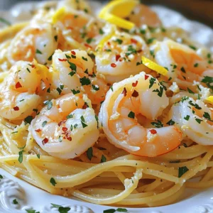 - 1 pound large shrimp, peeled and deveined - 4 tablespoons unsalted butter - 4 tablespoons olive oil - 6 cloves garlic, minced - 1 teaspoon red pepper flakes (adjust to taste) - 1 lemon, zested and juiced - Salt and pepper to taste - 1 pound spaghetti or linguine - Fresh parsley, chopped for garnish - Grated Parmesan cheese for serving (optional) For this Easy Garlic Shrimp Scampi, you need key ingredients. Fresh shrimp makes a big difference. You can use large shrimp, which cook quickly and taste great. Butter and olive oil create a rich sauce. Garlic adds flavor, and red pepper flakes give a nice kick. The lemon juice brightens everything up. Don't forget salt and pepper for taste. If you want alternatives, you can swap the pasta. Zoodles or gluten-free pasta work well. For garlic, use garlic powder if fresh isn't available. These swaps help make the dish fit your needs. It still tastes good and feels special. This dish serves about four people. Each serving has around 400 calories. The shrimp adds protein, and the pasta provides carbs. For dietary needs, you can make this gluten-free. You can also skip the cheese for a dairy-free option. Just adjust the ingredients to fit your diet and enjoy! You can find the full recipe in the article above for easy reference. To cook your spaghetti or linguine, fill a large pot with water. Add a pinch of salt and bring it to a boil. Once boiling, add your pasta. Cook according to the package directions, usually about 8-10 minutes. You want the pasta to be al dente, firm but not hard. This gives the best texture. Before draining, reserve a cup of pasta water. This water is like gold for your sauce. It helps adjust the sauce later. For the best garlic flavor, use fresh garlic cloves. Mince them finely. In a large skillet, add butter and olive oil. Heat them on medium heat until hot. Once hot, add the minced garlic and red pepper flakes. Sauté for 1-2 minutes. Watch the garlic closely. You want it to be fragrant but not brown. Burnt garlic tastes bitter and ruins the dish. Add your shrimp to the skillet after cooking the garlic. Season them with salt and pepper. Cook for 3-4 minutes, turning them often. You know the shrimp are done when they turn pink and opaque. Avoid overcooking them; this makes them tough. Perfectly cooked shrimp are tender and juicy, a true delight. Once the shrimp are cooked, add your lemon zest and juice to the skillet. Toss in your drained pasta and mix well. The pasta needs to soak up that lovely garlic sauce. If it seems too dry, add some of the reserved pasta water. This helps create a silky sauce that clings to the pasta. Stir until everything is well combined, and your dish is ready to serve. For the full recipe, check out [Full Recipe]. - Always use fresh shrimp for the best taste. - Thaw frozen shrimp overnight in the fridge. - Cook shrimp quickly over medium heat. - Look for shrimp that turn pink and opaque. - Don't crowd the pan; cook in batches if needed. - Add fresh herbs like parsley or basil for extra flavor. - A squeeze of lemon brightens the dish. - Use high-quality olive oil for the best taste. - Experiment with spices like paprika or oregano. - Fresh garlic gives a stronger taste than garlic powder. - Pair with a crisp green salad for freshness. - Garlic bread makes a great side for scooping sauce. - Serve with white wine, like Sauvignon Blanc, for a nice match. - Sparkling water with lemon is a fun non-alcoholic option. - Top with grated Parmesan cheese for a rich finish. For complete details on making this dish, check out the Full Recipe. {{image_2}} You can easily adjust this dish to fit your diet. To make it low-carb, try using zucchini noodles instead of pasta. Simply spiralize the zucchini and sauté it briefly. It gives you a fresh taste without the carbs. For a vegan option, use plant-based shrimp and vegan butter. These swaps keep the dish tasty, while meeting your dietary needs. Want to mix things up? You can add other ingredients to boost flavor. Toss in spinach for a pop of color and nutrients. Sun-dried tomatoes also add a nice tang. Adjust the spice level by adding more or less red pepper flakes. This way, you can make it just as spicy as you like. You can give this dish a fun twist by changing the pasta. Try different shapes like penne or farfalle for an Italian-style meal. For a Mediterranean vibe, add capers or olives. These ingredients add depth and a unique flair to your Easy Garlic Shrimp Scampi. Check out the Full Recipe for more details on how to create these variations. To keep your garlic shrimp scampi fresh, you need to store it properly. First, let the dish cool down to room temperature. Then, transfer it to an airtight container. Use glass or plastic containers that seal well. This helps keep the flavors intact. You can store it in the fridge for up to three days. When it's time to enjoy your leftovers, you want to reheat them without overcooking the shrimp. The best way is to use a stovetop. Heat a non-stick skillet over low heat. Add a splash of olive oil or butter. This helps the shrimp stay moist. Stir gently until warmed through. Microwaving can make shrimp tough. If you use a microwave, heat in short bursts and check often. You can freeze garlic shrimp scampi, but it's best to do so without the pasta. Shrimp can lose texture when frozen. To freeze, let the dish cool completely. Then, place it in a freezer-safe bag or container. Remove as much air as possible. Label the bag with the date. To thaw, place it in the fridge overnight. Reheat gently on the stovetop for the best results. Enjoy your Easy Garlic Shrimp Scampi anytime! For the full recipe, check out the provided instructions above. Yes, you can prep this dish ahead of time. Cook the shrimp and sauce first, then store it in an airtight container. Keep your pasta separate. This helps the pasta stay firm. When you’re ready to eat, reheat the shrimp and sauce. Cook the pasta fresh for the best taste. I recommend using large shrimp for this recipe. Fresh shrimp taste better, but frozen shrimp work well too. Look for shrimp that are peeled and deveined. This saves you time. Their size helps them cook evenly, giving you the best bite. To thicken your sauce, add a bit of pasta water while mixing. This water has starch that helps. Another way is to let the sauce simmer longer. This reduces the liquid, making it thicker. You can make this dish gluten-free. Use gluten-free pasta, which is widely available. Check labels to ensure no gluten is present. Prepare the sauce as usual, and enjoy your dish without worry. Yes, you can swap white wine with chicken broth or vegetable broth. This keeps the flavor rich. If you want to skip it, just add a bit more lemon juice. This keeps the dish bright and fresh. For the complete recipe, check out the [Full Recipe]. This blog post covered how to make Easy Garlic Shrimp Scampi. We explored the key ingredients needed, including shrimp, garlic, and pasta. We discussed cooking tips to get perfect shrimp and great flavor. You learned about ingredient substitutions to fit dietary needs. Finally, we looked at storage tips and common FAQs. With these steps, you can create a delicious dish. Enjoy cooking and experimenting with flavors!