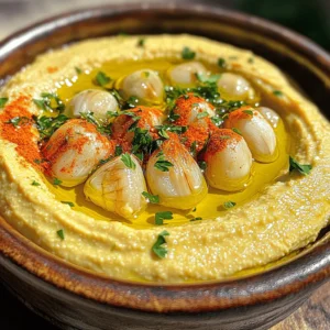- 1 cup canned chickpeas, drained and rinsed - 1/4 cup tahini - 4 cloves roasted garlic - 2 tablespoons lemon juice - 2 tablespoons olive oil - 1/2 teaspoon ground cumin - Salt to taste - 2-3 tablespoons water - Paprika and fresh parsley for garnish The main ingredients of roasted garlic hummus are simple and easy to find. You start with chickpeas. They give the dip its creamy base. Tahini adds a nutty taste and smooth texture. Roasted garlic is the star of the show. It brings a sweet, rich flavor that makes the hummus special. Fresh lemon juice adds a bit of brightness, while olive oil gives it a nice finish. Ground cumin gives depth to the flavor. Salt brings all these tastes together. Water helps adjust the thickness of the hummus, making it just right for dipping. - Extra spices for flavor enhancement - Alternative garnishes You can add some extra spices to change the taste. Try smoked paprika or cayenne pepper for heat. You can also use different garnishes. Chopped olives or a drizzle of balsamic glaze can make it look fancy. These options let you personalize your hummus to fit your taste buds. For the full recipe, check the detailed steps to make this delicious dip! - Preheat your oven to 400°F (200°C). - Take a head of garlic and slice off the top. This exposes the cloves. - Drizzle a bit of olive oil on top. Wrap the garlic tightly in aluminum foil. - Roast it in the oven for 30-35 minutes. Check if it's soft by squeezing a clove. It should feel tender and smell sweet. - In a food processor, combine the main ingredients: drained chickpeas, tahini, roasted garlic, lemon juice, olive oil, cumin, and salt. - Blend until the mix is smooth. If it’s not creamy, you may need to blend longer. - Scrape down the sides of the bowl as needed to mix everything well. - If your hummus is too thick, add water one tablespoon at a time. Blend after each addition until you get your desired texture. - Taste your hummus. Adjust the seasoning with more salt or lemon juice if needed. - This mix of flavors is key for a perfect dip. For the complete recipe, check out the [Full Recipe]. To make great hummus, start with fresh ingredients. Use canned chickpeas that are stored well. Check the date on the can. For the best flavor, use quality tahini. Look for tahini made from fresh, toasted sesame seeds. This will add a rich taste to your hummus. Roasted garlic hummus pairs well with many foods. Serve it with pita chips, fresh veggies, or crunchy crackers. You can also spread it in wraps for a tasty lunch. Try adding it to sandwiches for extra flavor. Hummus is very versatile, so get creative! You can even make a hummus platter with various toppings, like olives or feta cheese. For the complete recipe on how to make roasted garlic hummus, check out the Full Recipe. {{image_2}} You can easily change the taste of your roasted garlic hummus. Start by adding fresh herbs. Basil or cilantro can give a bright twist. Just mix in a handful before blending. You will love the fresh taste they bring. Another option is to add roasted red peppers or sun-dried tomatoes. These add a sweet, rich flavor that pairs well with hummus. Simply chop them finely and blend them in with the other ingredients. This adds both color and taste to your dip. Roasted garlic hummus is naturally gluten-free. You can enjoy it without any worries. If you want to make it even more special, use chickpeas from dried beans. Just soak them overnight and cook them until soft. For vegan variations, this recipe is perfect. All ingredients are plant-based. You can serve it with veggies, pita bread, or crackers. The options are endless for everyone to enjoy. For the full recipe and tips, check out the Full Recipe link. To keep your hummus fresh, store it in an airtight container. This way, it won’t dry out. Place it in the fridge right after you finish eating. If you want to make it last longer, you can freeze it. Just scoop it into a freezer-safe container and leave some space on top. This helps it expand as it freezes. In the fridge, hummus lasts about 5 to 7 days. Always check for signs of spoilage. If it starts to smell sour or has an off color, it’s best to toss it. Look for any mold on the surface. If you see any, throw it out. Fresh hummus should be smooth and creamy. If it separates, just stir it up again. For the full recipe, check out the link to create your own delicious roasted garlic hummus! To make roasted garlic, first preheat your oven to 400°F (200°C). Slice the top off a whole head of garlic. This shows the garlic cloves. Drizzle some olive oil over the cut side. Wrap the garlic in foil and place it in the oven. Roast for 30-35 minutes. The garlic should be soft and golden. Once cool, squeeze the roasted garlic from the cloves into a bowl. It will have a sweet and mild flavor. You can use raw garlic, but the taste will change. Raw garlic has a sharp and strong flavor. Roasted garlic is sweet and smooth. If you prefer a milder taste, stick to roasted garlic. The texture will also differ. Hummus with raw garlic might be grainy, while roasted garlic makes it creamy. Roasted garlic hummus pairs well with many things. Here are some ideas: - Pita chips - Fresh veggies like carrots and cucumbers - Crackers - Toasted bread - Grilled meats or fish These items add crunch and flavor, making your dip more enjoyable. For the complete roasted garlic hummus recipe, check out the [Full Recipe]. It includes all the steps and tips to make this tasty dip. Roasted garlic hummus combines simple ingredients for rich flavor. We discussed main components and optional additions to enhance taste. The step-by-step guide made preparation easy. I shared tips to perfect your hummus and suggested serving ideas for every occasion. You can even customize it based on your diet. Store your leftovers properly for lasting freshness. Overall, this hummus recipe is tasty, healthy, and versatile. Enjoy experimenting with flavors that excite your taste buds!