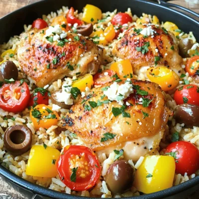 One Pot Greek Chicken Rice Flavorful Easy Dinner