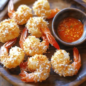 To make crispy coconut shrimp, gather these main ingredients: - 1 pound large shrimp, peeled and deveined - 1 cup all-purpose flour - 2 large eggs, beaten - 1 cup shredded sweetened coconut - 1 cup panko breadcrumbs - 1 teaspoon garlic powder - 1 teaspoon onion powder - 1/2 teaspoon salt - 1/4 teaspoon black pepper - Oil for frying (like vegetable or canola oil) When choosing shrimp, opt for large or jumbo shrimp. They hold up well during frying. Fresh shrimp is always best, but frozen works too if thawed properly. For coconut, use sweetened shredded coconut. It adds a nice sweetness and crunch to the dish. For extra flavor, consider these optional ingredients: - Sweet chili sauce for dipping - Additional spices like cayenne pepper for heat - Fresh herbs like cilantro for garnish Sweet chili sauce pairs well with the shrimp. You can add different spices to suit your taste. Each option enhances the dish's flavor and enjoyment. If you want to explore more, check the Full Recipe for detailed steps. - Rinsing and drying the shrimp: Start by rinsing 1 pound of shrimp under cold water. Use paper towels to pat them dry. This helps the breading stick better. - Setting up the breading station: Grab three shallow dishes. Put 1 cup of flour in the first dish. In the second, add 2 beaten eggs. Mix 1 cup of shredded coconut, 1 cup of panko breadcrumbs, 1 teaspoon of garlic powder, 1 teaspoon of onion powder, 1/2 teaspoon of salt, and 1/4 teaspoon of black pepper in the third. This mixture gives the shrimp a tasty crunch. - Detailed frying instructions: Heat about 1/2 inch of oil in a large pan over medium heat. To check if the oil is ready, drop in a small piece of breading. If it sizzles and bubbles, you’re good to go! Fry the shrimp in batches to avoid crowding. Cook each shrimp for 2-3 minutes on each side. Look for a golden-brown color to know they’re done. - Tips for achieving the perfect golden-brown finish: Keep an eye on the shrimp while frying. If they brown too quickly, lower the heat. Use a slotted spoon to lift the shrimp from the oil and place them on a plate lined with paper towels. This drains excess oil and keeps them crispy. - How to plate and serve: Arrange the crispy shrimp on a nice plate. Serve them hot for the best taste. - Recommended garnishes: Add a small bowl of sweet chili sauce for dipping. You can also sprinkle some chopped herbs on top, like cilantro or parsley, for a fresh touch. Enjoy your delicious crispy coconut shrimp! - Fry in batches: Cook shrimp in small groups. This keeps the oil hot and crispy. - Temperature check: Use a thermometer. Oil should be around 350°F to 375°F for frying. - Don’t overcrowd: Leave space between shrimp. This helps them cook evenly. - Drain excess oil: Place fried shrimp on paper towels. This keeps them crispy. Avoid these common mistakes: - Wet shrimp: Make sure shrimp are dry before breading. Moisture makes breading soggy. - Skipping seasoning: Season each layer well for more flavor. Don’t skip the garlic or onion powder. - Under-frying: Cook shrimp until golden brown. This ensures they are crispy and safe to eat. For leftovers, store shrimp in an airtight container. Keep them in the fridge for up to two days. To reheat, preheat an oven to 350°F. Place shrimp on a baking sheet. Bake for 8-10 minutes. This method helps keep them crispy. Avoid using a microwave, as it makes them soggy. For more detailed cooking steps, check the Full Recipe for Crispy Coconut Shrimp. {{image_2}} You can change up the flavors of your crispy coconut shrimp easily. Try adding spices like paprika or cayenne for a kick. You can also use fresh herbs, like cilantro or parsley, to brighten the taste. For dipping sauces, consider sweet chili sauce, honey mustard, or even a spicy mango salsa. Each sauce brings its unique flavor and pairs well with the shrimp. If you want to switch up the coconut, consider using crushed nuts or breadcrumbs for a different crunch. Almonds or cashews can add a nice twist. If you prefer a healthier option, you can bake or air-fry the shrimp. For baking, preheat your oven to 400°F and place the shrimp on a baking sheet lined with parchment paper. Mist them lightly with oil and bake for about 15 minutes. For air-frying, set your air fryer to 375°F. Cook the shrimp in a single layer for about 10 minutes. Flip them halfway for even cooking. If you have allergies, you can make this dish allergy-friendly. Use gluten-free flour and breadcrumbs. You can also try a plant-based shrimp substitute for a vegan option. Adjust the oil based on your dietary needs. These variations keep the dish fresh and exciting. You can explore new tastes while enjoying the classic flavor of crispy coconut shrimp. Coconut shrimp has roots in tropical regions. The dish combines shrimp with coconut, a common ingredient in many cultures. Seafood is a staple in coastal areas, and coconut adds a sweet, crunchy twist. In the Caribbean, people often enjoy this dish at festive gatherings. Asian cuisines also feature coconut shrimp, showcasing the ingredient’s versatility. Each culture puts its spin on the dish, making it unique yet familiar. Many restaurants serve amazing coconut shrimp. If you are near a seafood spot, check their menu. Local favorites often have their take on the dish. Look for places that focus on fresh ingredients. Notable spots include beachside shacks and upscale bistros. They often offer coconut shrimp with tasty dipping sauces like sweet chili. Support your local eateries while enjoying this crunchy delight. What can I substitute for shrimp? If you can't use shrimp, try chicken or tofu. Both can work well in this recipe. Just cut them into bite-sized pieces. Adjust the cooking time based on what you use. Chicken should cook longer, while tofu needs less time. Can I make coconut shrimp ahead of time? Yes, you can prep coconut shrimp in advance. Bread the shrimp and store them in the fridge for a few hours. Fry them just before serving for the best crispiness. How do I know when the oil is hot enough? To check if the oil is hot, drop a piece of breading in. It should sizzle and bubble right away. If it doesn't, wait a bit longer. The right temperature is key for crispy shrimp. Can I use frozen shrimp for this recipe? Yes, frozen shrimp works great! Just thaw them completely and pat them dry before breading. This helps the coating stick better and keeps the shrimp crispy. What are the best side dishes to serve with coconut shrimp? Coconut shrimp pairs well with rice or a fresh salad. You can also serve it with sweet chili sauce for a fun dip. Try adding mango salsa for a tropical twist! Can I make this dish gluten-free? Absolutely! Use gluten-free breadcrumbs instead of panko. Also, choose a gluten-free flour for the breading. This way, everyone can enjoy this tasty dish. For the full recipe, check out the details above. In this article, we covered how to make crispy coconut shrimp. We talked about the key ingredients, including shrimp and coconut, and shared tips for perfect cooking. You learned about variations and how to serve this dish. Feel free to get creative with flavors and cooking methods! Remember, the right ingredients and techniques make all the difference. Enjoy your delicious coconut shrimp, and don't forget to share your creations!