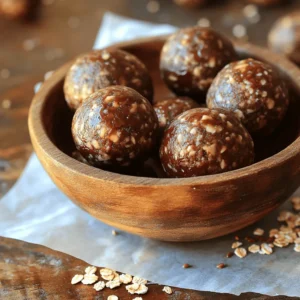 To make these tasty energy balls, you need simple ingredients. Here’s the list: - 1 cup old-fashioned oats - 1/2 cup natural peanut butter - 1/4 cup honey or maple syrup - 1/4 cup ground flaxseed - 1/2 cup dark chocolate chips - 1/2 teaspoon vanilla extract - A pinch of salt Old-fashioned oats serve as the base. They add fiber and help bind the balls. Natural peanut butter gives them a rich, nutty flavor. Honey or maple syrup sweetens the mix and adds moisture. Ground flaxseed boosts nutrition with healthy fats. Dark chocolate chips bring sweetness and a bit of indulgence. Vanilla extract rounds out the flavor, while salt enhances everything. You can make these energy balls even better with some add-ins. Here are a few ideas: - Chopped nuts (like almonds or walnuts) - Dried fruits (such as cranberries or raisins) - Coconut flakes - Protein powder for an extra boost These add-ins can change the taste and texture. You get to be creative! Mix and match to find your favorite combination. These energy balls pack a punch nutritionally. Here’s what you get from the key ingredients: - Old-fashioned oats: Good source of fiber, which aids digestion. - Peanut butter: Provides protein and healthy fats for energy. - Honey or maple syrup: Natural sweeteners with some vitamins. - Flaxseed: High in omega-3 fatty acids, great for heart health. - Dark chocolate: Contains antioxidants, which are good for your body. This snack is easy to make and healthy. You can find the full recipe for Peanut Butter Chocolate Energy Balls in the previous section. Enjoy making them! Start by gathering your tools and ingredients. You will need a medium mixing bowl, a separate bowl, a spoon, and a baking sheet. Make sure to have parchment paper for easy cleanup. Clean your workspace to keep everything neat and tidy. This helps you focus and enjoy the process. 1. In a medium mixing bowl, combine the old-fashioned oats, ground flaxseed, and a pinch of salt. This mix gives a solid base. 2. In a separate bowl, blend the peanut butter, honey (or maple syrup), and vanilla extract until smooth. This step is key for flavor. 3. Slowly pour the peanut butter mixture into the dry ingredients. Stir well to mix everything together. You want a good blend. 4. Fold in the dark chocolate chips. Make sure they are evenly spread through the mix. 5. Using your hands, roll the mixture into small balls, about 1 inch in size. If the mix is sticky, dampen your hands with water. This tip helps shape the balls easily. 6. Place the energy balls on a baking sheet lined with parchment paper. Refrigerate for at least 30 minutes. This step firms them up. 7. Once set, transfer the energy balls to an airtight container. Store them in the refrigerator for up to one week. Keep your hands slightly wet while rolling. This will prevent sticking. Aim for a smooth outer layer on each ball. If you want a fun look, roll them in shredded coconut or crushed nuts. It adds texture and makes them appealing. Enjoy the process and feel free to make them your own! To get the right texture for your energy balls, use old-fashioned oats. They give your snack a nice chew. If you want a softer bite, try quick oats. Make sure your peanut butter is creamy and not too stiff. This helps the mixture stick together well. If your mixture feels dry, add a splash of water or more honey. The key is to find a good balance. One common mistake is not mixing well. If the dry and wet ingredients don't blend, the balls fall apart. Another mistake is rolling them too large. Keep them about 1 inch in size. This makes them easy to eat. Also, don’t skip refrigerating them. Chilling helps them firm up and hold their shape. Want to boost flavor? You can add a few fun ingredients. Try swapping dark chocolate chips for mini chocolate chips or dried fruits. Chopped nuts can also add crunch. If you like spices, a pinch of cinnamon or cocoa powder can enhance the taste. These simple swaps keep your energy balls fresh and exciting. For the detailed process, check the Full Recipe. {{image_2}} You can switch the peanut butter for other nut butters. Almond butter works great. Cashew butter adds a nice twist, too. Each nut butter gives a unique flavor. You can even try sunflower seed butter for a nut-free option. This makes your energy balls fun and different every time! Want to boost the nutrition? Add protein powder! Use vanilla or chocolate flavor. Just mix in about two tablespoons when you combine your wet and dry ingredients. This small step packs in more protein to fuel your day. It’s great for after workouts or busy mornings. Adding dried fruits or nuts can change the taste and texture. Chopped dates or cranberries can make the energy balls sweeter. You can also mix in walnuts or almonds for crunch. Try coconut flakes for a tropical vibe! These additions make each bite exciting and full of flavor. To keep your Peanut Butter Chocolate Energy Balls fresh, store them in an airtight container. This will help prevent them from drying out. You can also line your container with parchment paper to avoid sticking. Keep them in the fridge to maintain their texture and taste. These energy balls can last up to one week in the fridge. If you notice any change in smell or texture, it’s best to toss them. Always check for signs like dryness or a change in color. Freshness is key for the best flavor! If you want to save them for later, freezing is a great option. Place the energy balls in a single layer on a baking sheet. Freeze them for about two hours. Once they are firm, transfer them to a freezer-safe bag or container. They can last for up to three months in the freezer. Thaw them in the fridge overnight when you're ready to enjoy! Making Peanut Butter Chocolate Energy Balls takes about 15 minutes to prep. After that, you let them chill for 30 minutes. So, in total, it takes around 45 minutes from start to finish. Yes, these energy balls are healthy! They have oats, peanut butter, and flaxseed, which provide fiber and protein. The dark chocolate adds taste without too much sugar. They make a great snack for both kids and adults. Absolutely! You can use almond butter instead of peanut butter. If you want a sweeter taste, swap honey for maple syrup. You can also add nuts or seeds if you like a crunch. These swaps keep the recipe tasty and fun. Each energy ball has about 100 calories. The exact number can change if you add or swap ingredients. Counting calories helps you keep track of your snacks. To make these energy balls vegan, use maple syrup instead of honey. Also, choose dairy-free dark chocolate chips. This way, you can enjoy the same great taste without any animal products. You can find the full recipe for Peanut Butter Chocolate Energy Balls in earlier sections. It includes all the ingredients and detailed steps to make these delicious snacks at home. In this post, we explored how to make Peanut Butter Chocolate Energy Balls. We covered key ingredients and optional add-ins, giving them extra flavor. You learned precise steps, tips for texture, and ways to avoid common mistakes. We also discussed variations and storage best practices. These energy balls are not just tasty; they can fit many diets. Now, you can enjoy healthy snacks that you made yourself! Prepare to get creative and share your delicious results!