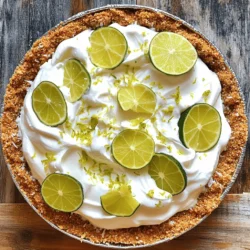 To craft a tasty no bake key lime pie, gather these key items: - 1 ½ cups graham cracker crumbs - ½ cup unsweetened shredded coconut - ⅓ cup sugar - ½ cup unsalted butter, melted - 2 (14 oz) cans sweetened condensed milk - ¾ cup fresh key lime juice (about 15-20 key limes) - 1 tablespoon lime zest (plus extra for garnish) - 1 cup heavy whipping cream - 2 tablespoons powdered sugar - Key lime slices for garnish These ingredients work together to create a creamy and delicious pie. The graham cracker crumbs form a crunchy base. The sweetened condensed milk and key lime juice give it a tangy zing. You can add a twist to your pie with these options: - Fresh mint leaves for garnish - Extra lime zest for a stronger flavor - A dash of vanilla extract for depth - Toasted coconut for added crunch These optional ingredients can enhance your pie's taste. Feel free to mix and match based on your preferences. Using fresh key limes is key to a great pie. They are juicier and more fragrant than regular limes. When picking limes, choose those that feel heavy for their size. This often means they have more juice. Always check the dates on your sweetened condensed milk, too. Fresh ingredients equal great flavor! You can find the full recipe [here](#). To make the crust, grab a large bowl. Mix together the graham cracker crumbs, shredded coconut, sugar, and melted butter. Stir until it looks like wet sand. This mixture should stick together when pressed. Next, take a 9-inch pie dish and firmly press this mixture into the bottom and sides. Make sure it is even and compact. Now, chill the crust in the fridge for at least 30 minutes. This helps it set properly. In a large mixing bowl, combine the sweetened condensed milk, fresh key lime juice, and lime zest. Use a whisk to mix until everything is smooth and well combined. The key lime juice gives the pie its bright flavor. Make sure to use fresh juice for the best taste. In a separate bowl, whip the heavy cream with an electric mixer. Start on medium speed until soft peaks form. Slowly add the powdered sugar while continuing to whip. Keep going until you see stiff peaks. This means the cream is ready. Now, gently fold the whipped cream into the lime mixture. Be careful not to deflate the cream; you want to keep it light and fluffy. Pour the creamy lime filling into your chilled graham cracker crust. Smooth out the top with a spatula. Once it looks nice, cover the pie and refrigerate for at least 4 hours. This will help it firm up. After chilling, the pie will be ready for slicing. You can garnish it with extra lime zest and key lime slices for a lovely touch. Enjoy your delightful no-bake pie! If you want the detailed process, check the Full Recipe. To get great whipped cream, start with cold tools. Chill your mixing bowl and beaters. Use heavy cream for the best texture. Whip the cream on medium speed until soft peaks form. Then, add powdered sugar slowly. Keep whipping until you see stiff peaks. This step gives your pie a nice, fluffy feel. A soggy crust can ruin your pie. To avoid this, chill your crust before adding the filling. Use melted butter to bind the crumbs well. Press the mixture tightly into the pie dish. Bake the crust for 10 minutes at 350°F if you want extra crunch. Let it cool before adding the lime filling. To boost the key lime flavor, use fresh juice. Freshly squeezed juice makes a big difference. Try adding more lime zest for a bolder taste. You can also add a pinch of salt to balance the flavors. If you like it sweeter, adjust the sugar to your taste. These tips will help you create a pie that pops with flavor. If you want the full recipe, click here. {{image_2}} To add a tropical twist, try the coconut-key lime variation. Simply mix ½ cup of unsweetened shredded coconut into your crust. You can also fold in ½ cup of shredded coconut into the filling. This extra coconut enhances the pie's texture and flavor. It makes every bite feel like a sunny beach day. For those who avoid gluten, making a gluten-free key lime pie is easy. Use gluten-free graham crackers for the crust. There are many brands that make tasty gluten-free options. You can crush them and follow the same steps for the crust. This way, everyone can enjoy this delightful dessert. Fruits make this pie even more special. You can add fresh fruit on top after chilling. Slices of strawberries, kiwi, or blueberries work great. They add color and taste. You can also make a fruit compote by cooking down your favorite fruit. Drizzle this over the pie before serving for a lovely touch. Want to explore more? Check out the Full Recipe for all the details! To keep your no bake key lime pie fresh, store it in the fridge. Use an airtight container or cover it with plastic wrap. This prevents drying out and keeps flavors intact. Make sure the pie is fully set before covering it. If you don’t have a container, use a plate on top. This also protects it from any strong smells in the fridge. When stored properly, the pie lasts about 3 to 4 days in the fridge. I recommend enjoying it within this time for the best taste and texture. After day four, the crust may become soggy. If you notice any change in smell or color, it’s best to toss it. You can freeze the pie if you have leftovers. First, let it set in the fridge for a few hours. Then, slice it into portions. Wrap each piece tightly in plastic wrap. Place the wrapped slices in a freezer-safe bag or container. This way, you can enjoy it later! It lasts about 1 to 2 months in the freezer. To eat, thaw it in the fridge for a few hours or overnight. Enjoy every bite of your delightful key lime pie again! For the full recipe, check the earlier section. Key limes are smaller and rounder than regular limes. They have a thinner skin and a more intense flavor. Their juice is sweeter and more aromatic. This unique taste makes Key limes perfect for desserts like pie. Yes, you can use bottled key lime juice. However, fresh juice offers better flavor. Bottled juice may lack the bright taste that fresh Key limes provide. If you want the best results, I recommend using fresh juice. To make your key lime pie firmer, add more lime juice and zest. You can also chill it for longer. If you want a thicker filling, consider adding a bit of gelatin to the mixture. Absolutely! You can make this pie a day or two ahead. Just store it in the fridge. This will allow the flavors to blend and the filling to set better. You can serve this pie with whipped cream on top. Add some lime slices or zest for decoration. Fresh berries also make a great topping. They add color and a sweet contrast to the tart pie. You can find the full recipe for this delightful No Bake Key Lime Pie in the recipe section above. You learned how to make a tasty No Bake Key Lime Pie. We covered essential and optional ingredients, along with tips for the best results. You also explored variations and storage ideas to keep it fresh. Remember, using quality ingredients makes a big difference. Try customizing your pie to match your taste. Enjoy sharing this sweet treat with friends and family!