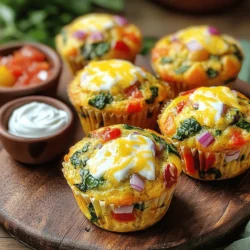 To make Easy Egg Muffins, gather these key ingredients: - 6 large eggs - 1 cup spinach, chopped - 1/2 bell pepper, diced (any color) - 1/4 cup red onion, finely chopped - 1/2 cup cherry tomatoes, halved - 1/4 cup shredded cheese (cheddar or feta work well) - Salt and pepper to taste - 1 teaspoon garlic powder - 1 teaspoon olive oil (for greasing the muffin tin) These ingredients create a tasty base for your muffins. The eggs provide protein, while the veggies add flavor and color. Cheese gives a nice creaminess that balances the dish. You can spice up your Easy Egg Muffins with these add-ins: - Cooked bacon or sausage, chopped - Fresh herbs like parsley or basil - Diced zucchini or mushrooms - Spicy jalapeños for a kick Feel free to mix and match these options. Adding different flavors makes each batch unique. Think about what you enjoy most. If you need to adjust the recipe based on your diet, here are some ideas: - Use egg whites for a lower-fat option. - Swap regular cheese for a dairy-free type. - Replace vegetables with your favorites or what you have on hand. - You can use silken tofu as an egg substitute for a vegan version. These substitutions keep the muffins delicious while catering to your needs. You can enjoy Easy Egg Muffins no matter your dietary preferences. For the full recipe, refer to the earlier section. Start by preheating your oven to 350°F (175°C). This step is key to getting good muffins. While the oven heats, grab a standard muffin tin. Use a paper towel or brush to coat it lightly with olive oil. This helps the muffins come out easily after baking. In a large bowl, crack six large eggs. Whisk them well until they are fully mixed. Next, add your veggies: one cup of chopped spinach, half a diced bell pepper, and a quarter cup of finely chopped red onion. Toss in half a cup of halved cherry tomatoes for some sweetness. Now, sprinkle in a quarter cup of shredded cheese, one teaspoon of garlic powder, and salt and pepper to taste. Mix everything until well combined. Pour the egg mixture into your prepared muffin tin. Fill each cup about three-quarters full. This gives them room to puff up. Place the tin in your preheated oven and bake for 18 to 20 minutes. Keep an eye on them; they should look puffy and golden. To check if they are done, insert a toothpick into the center of a muffin. If it comes out clean, they are ready. Once baked, take them out and let them cool for a few minutes. Use a knife to gently loosen the edges, then pop them out. Transfer the muffins to a wire rack to cool more. Enjoy your egg muffins warm or at room temperature! To get the best texture in your egg muffins, remember a few key points. First, use fresh eggs. Fresh eggs beat better and hold more air. This helps your muffins rise nicely. Mix the eggs gently but well. If you overbeat, the texture may turn rubbery. The right baking time is also crucial. Bake until they puff up and a toothpick comes out clean. This usually takes 18 to 20 minutes. Many people face common issues when making egg muffins. One mistake is not greasing the muffin tin well. This can cause your muffins to stick. Another mistake is filling the cups too full. Leave some space for rising. Also, don’t skip seasoning. A little salt and pepper go a long way in flavor. Finally, be cautious with oven temperature. Too hot can burn the tops, while too low may leave them soggy. You can easily customize these muffins to fit any taste. If you love meat, try adding cooked bacon or sausage. For a spicy kick, toss in some diced jalapeños. For a vegetarian twist, mix in more veggies like zucchini or mushrooms. If you want a cheesy flavor, add different types of cheese. You can also explore herbs and spices. Fresh basil or oregano can brighten up your muffins. Tailoring flavors makes cooking fun and personal. For more ideas, check out the Full Recipe. {{image_2}} You can make your egg muffins even heartier by adding meat. Try diced ham, cooked bacon, or sausage. These options boost protein and add great flavor. Just remember to cook any raw meat before mixing it in. Use about 1/2 to 1 cup of meat per batch. This simple change makes your breakfast more filling and satisfying. For a vegetarian twist, swap in your favorite veggies. Think zucchini, mushrooms, or kale. You can also add beans for extra protein. A mix of colorful bell peppers makes each muffin pop. Use about 1 to 2 cups of veggies. This keeps your muffins light while still being tasty. You can even add fresh herbs like basil or cilantro for a burst of flavor. Want to keep it low-carb? Use fewer potatoes or skip them entirely. You can replace them with cauliflower rice or more veggies. Another option is to add cheese for a creamy texture. Cream cheese or ricotta can work well here. Just ensure you keep the overall ingredient balance in mind for the best results. This way, you can enjoy delicious muffins while staying on track with your diet. For the full recipe, refer to the earlier section. To keep your egg muffins fresh, let them cool completely. Place them in an airtight container. You can store them in the fridge for up to five days. If you want to enjoy them later, freezing is a great option. When you're ready to eat your muffins, reheating is simple. You can use a microwave or an oven. For the microwave, heat one muffin for about 30 seconds. If you prefer the oven, preheat it to 350°F (175°C) and warm the muffins for about 10 minutes. This keeps them fluffy and tasty. Freezing egg muffins is easy and smart. Wrap each muffin in plastic wrap. Then, place them in a freezer bag or container. Make sure to remove as much air as possible. They will stay good for up to three months. When you want one, just thaw it in the fridge overnight before reheating. For the full recipe, check out the Egg-cellent Veggie Muffins. Easy Egg Muffins can last in the fridge for about four to five days. Store them in an airtight container to keep them fresh. Make sure they are completely cool before sealing. This helps prevent moisture buildup that can lead to sogginess. Yes, you can use egg substitutes like flax eggs or commercial egg replacers. For each egg, mix 1 tablespoon of ground flaxseed with 2.5 tablespoons of water. Let it sit for a few minutes to thicken. This works well but may change the texture slightly. You can serve Easy Egg Muffins warm or at room temperature. They pair great with salsa, Greek yogurt, or avocado slices. For a fun twist, top them with hot sauce or fresh herbs. This adds a burst of flavor and makes them even more enjoyable. To make Easy Egg Muffins in advance, prepare them as usual and bake. Once cooled, store them in the fridge or freezer. If freezing, wrap each muffin tightly in plastic wrap. When you’re ready to eat, just reheat them in the microwave or oven. This makes breakfast quick and easy! For the full recipe, refer to the earlier section. Easy egg muffins are a simple, tasty option for any meal. You learned about key ingredients, preparation steps, and baking tips. We also covered how to customize your muffins for different diets and flavors. Storing and reheating tips ensure you enjoy them fresh later. Try these muffins for a quick breakfast or snack. I hope you feel inspired to experiment in your kitchen!