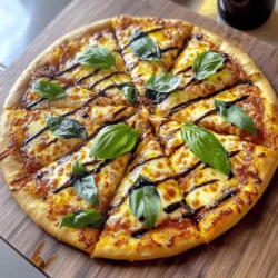 - Pre-made pizza dough - Pizza sauce options - Fresh mozzarella cheese - Fresh basil leaves - Olive oil and seasoning To make an easy Margherita pizza, you need just a few simple ingredients. Using pre-made pizza dough saves time. You can find it at any grocery store. Choose from store-bought or homemade options. For the sauce, you can use store-bought pizza sauce. You can also make your own if you have extra time. The sauce gives the pizza its base flavor. Next, fresh mozzarella cheese is key. It melts beautifully and adds creaminess. Slice it thickly to get those gooey bites. Fresh basil leaves bring vibrant flavor. They add a lovely aroma to the pizza. Try to use fresh ones for the best taste. You will also need olive oil for drizzling. It enhances the flavor and helps the crust crisp up. Finally, season your pizza with salt and freshly cracked black pepper. If you want a sweet twist, you can drizzle balsamic glaze on top after baking. This simple list of ingredients is all you need for a delicious Margherita pizza. If you're ready to dive into the cooking process, check out the Full Recipe for detailed steps! First, set your oven to 475°F (245°C). This high heat makes the crust crispy. If you have a pizza stone, place it in the oven now. The stone helps to cook the bottom evenly, giving it that perfect crunch. Next, take your pre-made pizza dough. On a floured surface, roll it out. Aim for about 12 inches in diameter. You want it thin but not too fragile. Once rolled, carefully transfer the dough to a pizza peel or a baking sheet lined with parchment paper. This will make it easier to move to the oven. Now, let’s build your pizza! Spread the pizza sauce evenly over the dough. Leave a little space at the edge for the crust. Then, place the fresh mozzarella slices on top of the sauce. Make sure to cover the sauce well. Drizzle the olive oil over the cheese. Finally, sprinkle some salt and freshly cracked black pepper for flavor. It’s time to bake! Slide your pizza onto the hot pizza stone or place the baking sheet in the oven. Bake for about 10-12 minutes. Look for a golden brown crust and bubbling cheese. When it’s done, take it out and let it cool for a minute. Scatter fresh basil leaves over the hot pizza. This adds a nice touch of flavor. If you like, drizzle some balsamic glaze for extra taste. For the full recipe, check the section above. Enjoy your delicious Margherita pizza! To get the best crust, first roll out the dough. Aim for a thickness of about 1/4 inch. If you want a thicker crust, roll it out less. For a crispier crust, use a pizza stone. Preheat the stone with your oven. The hot stone helps cook the bottom evenly. Add basil leaves right after baking. This keeps the basil fresh and bright. If you want to try something special, drizzle balsamic glaze on top. It adds a nice sweet touch that pairs well with the cheese. Avoid overloading your pizza with too many toppings. This can make the crust soggy. Also, always preheat your oven. A hot oven cooks the pizza better and faster, giving you that perfect golden crust. {{image_2}} You can change up your Margherita pizza by adding some fun toppings. Try fresh vegetables like sliced tomatoes or peppery arugula. These add color and taste. You can also use meat toppings like prosciutto or spicy sausage. This adds a savory kick to your pizza. If you need a gluten-free option, choose a good gluten-free pizza dough. Brands like Bob's Red Mill or Caulipower work well. You can also make your own using almond flour or chickpea flour. When cooking gluten-free, keep an eye on the crust. It may bake faster than regular dough. For a vegan twist, swap regular cheese with cashew cheese or a store-bought vegan cheese. Nutritional yeast can add a cheesy flavor too. You can also use a plant-based sauce, like a fresh tomato sauce or a basil pesto without cheese. This keeps all the great flavors while making it vegan-friendly. For the full recipe, don’t forget to check the Easy Margherita Pizza section! To keep your leftover Margherita pizza fresh, store it in an airtight container. Make sure the pizza has cooled before you seal it up. This helps prevent sogginess. You can also wrap it tightly in plastic wrap or foil. Your pizza will stay good in the fridge for 3 to 4 days. When it’s time to enjoy your leftovers, reheating matters. For the best texture, use a skillet. Heat it on medium. Place the pizza in the skillet and cover it with a lid. This warms the crust while melting the cheese perfectly. If you’re in a hurry, the microwave works, but it can make the crust chewy. Place a cup of water in the microwave with the pizza. This helps keep the crust from getting too dry. For more tips and recipes, check the full recipe for Easy Margherita Pizza. You can bake Margherita pizza on a regular baking sheet. Just use parchment paper to prevent sticking. Preheat your oven to the same high temperature. If you want a crispier crust, place the baking sheet in the oven for a few minutes before adding the pizza. This way, the dough starts cooking quickly. Fresh mozzarella is the best choice for Margherita pizza. It melts nicely and has a soft texture. You can also use burrata for a creamier bite. If you want a sharper taste, try adding a little grated Parmesan. Mixing different cheeses can create great flavor and texture. Yes, homemade pizza sauce is a great option! To make your sauce, blend canned tomatoes with garlic, olive oil, and fresh basil. Adjust the seasoning with salt and pepper to taste. Let it simmer for a bit to deepen the flavors. Using homemade sauce can make your pizza even more special. You can freeze Margherita pizza both before and after baking. If you freeze it before baking, assemble the pizza but do not cook it. Wrap it tightly in plastic wrap and foil. For after baking, let the pizza cool, then slice and freeze in an airtight container. This helps keep the flavors fresh. When ready to eat, simply bake it straight from the freezer. Making a delicious Margherita pizza at home is easy. We covered the key ingredients, from dough to fresh basil. I shared step-by-step instructions for preheating your oven and assembling the pizza. Helpful tips will make your crust perfect. Consider the variations to customize your pizza. Store leftovers right and reheat them well. Now, grab some ingredients and enjoy your homemade pizza. It's simpler than you think!