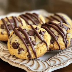 - 2 ripe bananas, mashed - 1/2 cup unsalted butter, softened - 1/2 cup brown sugar, packed - 1/4 cup granulated sugar - 1 large egg - 1 teaspoon vanilla extract - 1 1/2 cups all-purpose flour - 1 teaspoon baking soda - 1/4 teaspoon salt - 1 teaspoon ground cinnamon - 1 cup chocolate chips - 1/2 cup chopped walnuts (optional) To make these cookies, start with ripe bananas. The riper they are, the sweeter your cookies will be. Softened butter helps create a nice, creamy mixture when you mix it with sugar. Using both brown and granulated sugar adds depth to the flavor. You will need a large egg to bind everything together. Vanilla extract gives a lovely aroma and flavor. The dry ingredients include all-purpose flour, baking soda for rise, and salt for balance. Ground cinnamon brings warmth and spice to the cookies. If you enjoy a bit of crunch, consider adding chopped walnuts. They will provide a nice texture contrast to the soft cookies. This recipe is simple but rewarding. Follow the Full Recipe for detailed steps, and soon you’ll have a batch of these delightful treats. Start by preheating your oven to 350°F (175°C). This step helps the cookies bake evenly. While the oven heats up, grab two baking sheets. Line them with parchment paper. This keeps the cookies from sticking and makes cleanup easy. In a large bowl, cream together the softened butter, brown sugar, and granulated sugar. Mix until the mixture is smooth and fluffy. Then, add the mashed bananas. Next, crack in one large egg and pour in the vanilla extract. Stir until everything is well combined. In a separate bowl, take your whisk and mix together the all-purpose flour, baking soda, salt, and ground cinnamon. Once these dry ingredients are mixed, slowly add them to the wet mixture. Stir just until combined. Don’t overmix. This keeps your cookies soft and chewy. Using a tablespoon, scoop out generous amounts of dough. Place them on the prepared baking sheets, making sure to leave space between each cookie. This allows them to spread while baking. Bake the cookies in the preheated oven for about 10-12 minutes. Look for golden edges. They may seem soft in the center. That’s alright; they will firm up as they cool. After baking, let them cool on the sheets for about five minutes. Then, move them to a wire rack to cool completely. For the full recipe, you can refer back to the ingredients and instructions provided. To make your cookies soft and chewy, start by creaming the butter and sugars well. Use a hand mixer or stand mixer at medium speed. Mix until the mixture is light and fluffy. This step adds air to the batter, helping the cookies rise. Be careful not to overmix the dough after adding the flour. Overmixing can lead to tough cookies. Stir until just combined. It’s okay if you see some flour. The dough should be slightly sticky and thick. To make these cookies even more special, try adding spices. A dash of nutmeg or a hint of allspice can elevate the flavor. You can also switch up the chocolate. Use dark chocolate chips or white chocolate for a twist. When serving, consider garnishing with a drizzle of melted chocolate. A sprinkle of sea salt on top can enhance the sweetness. Serve the cookies warm for the best taste. You can also pair them with a scoop of vanilla ice cream for a delightful treat. For the full recipe, refer to the instructions above. {{image_2}} To make these cookies gluten-free, swap all-purpose flour with a gluten-free blend. Look for a mix that contains xanthan gum. This helps mimic the structure of regular flour. When baking gluten-free, add a bit of extra moisture. You can do this by including a tablespoon of applesauce or a splash of milk. This will keep your cookies soft and chewy. Making these cookies vegan is easy. Replace the butter with coconut oil or a vegan butter alternative. For the egg, use a flax egg. To make a flax egg, mix one tablespoon of ground flaxseed with three tablespoons of water. Let it sit for about five minutes until it thickens. This will bind your cookies without using animal products. You can get creative with flavors. Add chopped nuts like walnuts or pecans for a crunchy texture. Dried fruits such as cranberries or raisins can add a nice sweetness. Want more chocolate? Try using dark chocolate chips or even white chocolate chips. Each option offers a tasty twist on the classic cookie, making every batch a little different. For the full recipe, check the details above! To keep your chocolate chip banana bread cookies fresh, use airtight containers. Glass or plastic containers work well. Make sure they are clean and dry before placing the cookies inside. Layer parchment paper between cookies to avoid sticking. Store them at room temperature for up to five days. For longer freshness, place the cookies in the fridge. However, this may change their texture a bit. Freezing cookies is a great way to save some for later. To freeze, first let the cookies cool completely. Then, place them in a single layer on a baking sheet. Freeze them for about one hour. This makes them firm. After that, transfer the cookies to a freezer-safe bag or container. Remove as much air as you can. They can stay in the freezer for up to three months. When you want one, just take it out. Let it thaw at room temperature. You can also microwave it for a few seconds to warm it up. This helps keep the texture soft and delicious. You can tell when cookies are done by looking at the edges. They should be golden brown. The center might seem soft, but that’s okay. The cookies will firm up as they cool. This helps keep them chewy and delicious. Yes, you can use frozen bananas! They work well in this recipe. Just thaw them first and mash them up. Frozen bananas tend to be softer and sweeter. They add great flavor to your cookies. If your dough is too sticky, don’t worry! You can add a bit more flour. Start with one tablespoon at a time. Mix it in until the dough feels right. You can also chill the dough for 30 minutes. This helps it firm up and makes it easier to scoop. If you follow the full recipe, you'll get great results! You learned how to make tasty chocolate chip banana bread cookies. We discussed ingredients, mixing methods, and a few useful tips. I shared some cool variations, like gluten-free and vegan options. You also got the scoop on storage and handling common issues. Baking cookies can be fun and easy. Now, it’s your turn. Enjoy baking, and experiment with flavors. Trust me, your cookies will be a hit!