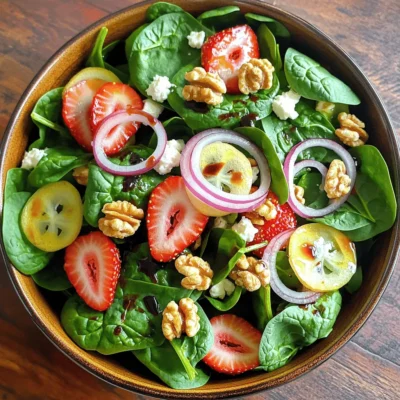 Spinach Strawberry Walnut Salad Easy and Flavorful Dish