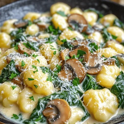 Creamy Mushroom Spinach Gnocchi 15 Minutes Delight