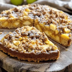 To make this tasty caramel apple streusel coffee cake, you will need: - 2 cups all-purpose flour - 1 cup granulated sugar - 1/2 cup unsalted butter, softened - 1/2 cup brown sugar, packed - 1/2 cup sour cream - 3 large eggs - 1 teaspoon vanilla extract - 1 teaspoon baking powder - 1/2 teaspoon baking soda - 1/2 teaspoon salt - 2 medium apples, peeled, cored, and diced (preferably Granny Smith) - 1 teaspoon cinnamon - 1/2 cup caramel sauce (store-bought or homemade) - 1/2 cup rolled oats (for streusel) - 1/4 cup chopped walnuts (optional for streusel) If you need to change some ingredients, here are some great swaps: - Use coconut oil or vegan butter for a dairy-free option. - Substitute Greek yogurt for sour cream for added protein. - Replace granulated sugar with coconut sugar for a lower glycemic index. - For a gluten-free version, use a 1:1 gluten-free flour blend. You can make your coffee cake even more special with these add-ins: - Add a handful of raisins or dried cranberries for extra sweetness. - Top with a sprinkle of powdered sugar for a nice finish. - Drizzle extra caramel sauce on top before serving. - Serve with a dollop of whipped cream or ice cream for a treat! Start by preheating your oven to 350°F (175°C). Grease and flour a 9x13-inch baking pan. Next, grab a mixing bowl and cream together 1/2 cup of softened butter, 1 cup of granulated sugar, and 1/2 cup of brown sugar. Mix until the mixture is light and fluffy. Add 3 large eggs one at a time, mixing well after each. Then, stir in 1/2 cup of sour cream and 1 teaspoon of vanilla extract. In another bowl, whisk together 2 cups of all-purpose flour, 1 teaspoon of baking powder, 1/2 teaspoon of baking soda, and 1/2 teaspoon of salt. Gradually add this dry mix to the wet ingredients. Mix just until combined. Gently fold in 2 medium diced apples and 1 teaspoon of cinnamon. Pour half of the cake batter into your prepared baking pan. Drizzle half of the 1/2 cup of caramel sauce over the batter. Then, pour the rest of the batter on top, and drizzle the remaining caramel over this layer. In a separate bowl, mix 1/2 cup of rolled oats, 1/4 cup of chopped walnuts (if using), and some brown sugar for the streusel topping. Sprinkle this mixture evenly over the cake. Now, bake your cake in the preheated oven for 40-45 minutes. Check if it is done by inserting a toothpick in the center. If it comes out clean, your cake is ready. Once your cake is done, let it cool in the pan for about 15 minutes. After that, transfer it to a wire rack to cool completely. For serving, slice the cake warm or at room temperature. Drizzle with extra caramel sauce and dust with powdered sugar for a nice touch. Enjoy it with your favorite cup of coffee! To make the best caramel apple streusel coffee cake, follow these tips: - Use room temperature ingredients: This helps them mix well. Take your eggs and butter out early. - Don’t overmix the batter: Mix just enough. Overmixing makes the cake tough. - Choose the right apples: I love Granny Smith for their tartness. They balance the sweet caramel. - Measure flour accurately: Use a spoon to scoop flour into the cup. This prevents a dense cake. - Test for doneness: Insert a toothpick into the center. It should come out clean when the cake is ready. Here are some mistakes to watch out for: - Skipping the greasing step: Always grease the pan. This helps the cake come out without sticking. - Using cold eggs: Cold eggs can make the batter clumpy. Always use room temperature eggs. - Not letting it cool: Cooling the cake in the pan for 15 minutes is key. It helps set the layers. - Skipping the streusel topping: The crunchy topping adds great flavor and texture. Don’t skip it! Here are some great ways to serve your cake: - Warm slices: Serve the cake warm for a cozy treat. - Extra caramel drizzle: Drizzle more caramel sauce on top for a sweet touch. - Dust with powdered sugar: A light dusting adds a pretty finish. - Pair with coffee: Enjoy your cake with a hot cup of coffee for a perfect match. - Add whipped cream: A dollop of whipped cream makes it even more delightful. {{image_2}} You can add different flavors to your caramel apple streusel coffee cake. Try using pears instead of apples for a sweet twist. You could also swap in cranberries for a tart kick. Want a spiced cake? Add nutmeg or ginger with the cinnamon. For a nutty flavor, use pecans instead of walnuts in the streusel. Seasonal ingredients can make this cake even better. In fall, use fresh apples from local farms. In winter, try oranges or citrus zest for a bright taste. Spring brings fresh strawberries that taste great in the batter. In summer, mix in berries like blueberries or raspberries. Each season offers unique flavors to explore. If you love coffee cake, you can try other tasty recipes. Cinnamon roll coffee cake combines soft dough with cinnamon swirls. Another option is a pumpkin coffee cake, perfect for fall. You might enjoy a chocolate chip coffee cake, which is great for chocolate lovers. These recipes share the same comforting feel as caramel apple streusel coffee cake. To keep your caramel apple streusel coffee cake fresh, wrap it tightly. Use plastic wrap or foil. Store it at room temperature for up to three days. If you want to keep it longer, refrigerate it. This will keep it fresh for about a week. When you want to enjoy your coffee cake again, reheat it gently. Preheat your oven to 350°F (175°C). Place slices on a baking sheet. Heat for about 10 minutes. You can also use the microwave. Microwave each slice for about 15-20 seconds. To freeze the cake, first let it cool completely. Wrap it tightly in plastic wrap. Then, put it in a freezer-safe bag. This way, it stays good for up to three months. When you want to eat it, thaw in the fridge overnight. Reheat as described above. I love using Granny Smith apples for this recipe. They have a nice tartness that balances the sweet caramel. Their firm texture holds up well during baking. You could also try Honeycrisp or Fuji apples for a sweeter taste. Just make sure to peel and core them before dicing. Yes, you can use different flours. If you prefer whole wheat flour, it adds a nutty flavor. Just use the same amount as all-purpose flour. If you want a lighter cake, you can use cake flour. This will give your coffee cake a tender crumb. To make this coffee cake gluten-free, use a gluten-free all-purpose flour blend. Look for one that has a good mix of starches. Follow the same measurements in the recipe. Adding a bit of xanthan gum can also help with texture. Serve this cake warm or at room temperature. A drizzle of extra caramel sauce on top adds a nice touch. You can also dust it with powdered sugar for a pretty finish. Enjoy it with a hot cup of coffee or tea for the best experience! In this post, we explored the key ingredients for caramel apple streusel coffee cake and how to prepare it. I shared tips for baking success, common mistakes to avoid, and tasty variations. Storing and reheating your leftovers ensures you enjoy every bite. Remember, the best apples and flour can change the dish. With this guide, you can confidently make this treat your own. Enjoy creating and sharing this delicious coffee cake!