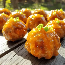 - 1 lb ground turkey - 1/2 cup breadcrumbs - 1/4 cup grated Parmesan cheese - 1/4 cup finely chopped green onions - 1 egg - 2 cloves garlic, minced - 1 tablespoon fresh ginger, grated - 1/4 teaspoon red pepper flakes (optional) - Salt and pepper to taste To make these turkey meatballs, ground turkey is the star. It is lean and easy to find. Breadcrumbs help bind the meatballs together. Grated Parmesan cheese adds a nice, salty touch. Green onions give a fresh taste. Garlic and ginger bring warmth and flavor. The egg helps hold everything together. You can add red pepper flakes for a little heat. - 1/2 cup fresh orange juice - Zest of 1 orange - 1/4 cup honey - 1 tablespoon soy sauce - 1 teaspoon cornstarch mixed with 1 tablespoon water (slurry for thickening) The orange glaze is what makes these meatballs special. Fresh orange juice gives a bright flavor. Orange zest adds even more citrus notes. Honey sweetens the glaze, while soy sauce brings umami. The cornstarch slurry thickens the glaze, giving it a nice texture. - Red pepper flakes - Fresh ginger You can tweak the flavors by adding red pepper flakes for spice. Fresh ginger can also boost the flavor. These additions let you make the dish your own. Feel free to play with these options based on your taste. Set your oven to 400°F (200°C). This temperature helps cook the meatballs evenly. While the oven heats, line a baking sheet with parchment paper. This step keeps your meatballs from sticking. In a large bowl, mix the ground turkey, breadcrumbs, grated Parmesan cheese, and chopped green onions. Add the egg, minced garlic, and grated ginger to the bowl. If you like some heat, sprinkle in red pepper flakes. Season with salt and pepper. Mix everything well, but don’t overdo it. Overmixing can make the meatballs tough. Now, it's time to form the meatballs. Use your hands to shape the mixture into 1-inch balls. Place them on your baking sheet. Bake the meatballs for 20 to 25 minutes. They should turn golden brown and be fully cooked. While they bake, prepare the orange glaze. In a saucepan, whisk together fresh orange juice, orange zest, honey, and soy sauce. Let it simmer for about 5 minutes. Then, add the cornstarch mixed with water. Cook for 1 to 2 more minutes to thicken. When the meatballs are ready, take them out of the oven. Place them in a large bowl and pour the orange glaze over them. Gently toss to coat each meatball evenly. Enjoy your delicious orange glazed turkey meatballs! To achieve golden brown meatballs, preheat your oven to 400°F (200°C). This high heat helps create a nice crust. Line your baking sheet with parchment paper. It prevents sticking and makes cleanup easy. Form 1-inch meatballs and place them on the sheet, leaving space in between. Bake them for 20 to 25 minutes. Check that they are cooked through. You want them golden and firm. You can customize the flavors easily. If you like spice, add more red pepper flakes. For a sweeter taste, increase the honey in the glaze. Want a zing? Add more orange zest. Feel free to play with herbs too. Fresh herbs like parsley or cilantro can add freshness. Always taste the mix before you bake. Adjust salt and pepper to your liking. To keep the meatballs juicy, do not overmix the meatball mixture. Mix until just combined. Adding breadcrumbs and egg helps hold moisture. If your turkey is lean, consider adding a little olive oil. Bake the meatballs until they are just cooked through. Overcooked meatballs can become dry. You can also cover them with the orange glaze right after baking to lock in moisture. {{image_2}} You can easily switch the ground turkey for chicken or beef. Chicken offers a light flavor that pairs well with the orange glaze. Beef will add a rich taste and a hearty texture. When using chicken, choose ground chicken. For beef, go for ground sirloin or chuck. Adjust cooking times slightly, as beef may need more time to cook through. While the orange glaze is fantastic, you can explore other flavors. Lemon or lime juice can give your meatballs a zesty twist. Honey-mustard is another option for a sweet and tangy taste. For a spicy kick, try a sweet chili sauce. Mix and match these glazes to suit your taste. Each will add a unique flair to your meatballs. Pairing sides with your orange glazed meatballs can enhance the meal. Rice or quinoa works well to soak up the glaze. Steamed broccoli or green beans add color and crunch. A simple salad can balance the sweetness of the meatballs. Serve with crusty bread to mop up extra glaze. Each side complements the dish nicely. To keep your orange glazed turkey meatballs fresh, place them in an airtight container. Make sure the meatballs cool down before sealing. Store them in the refrigerator for up to four days. You can also cover them with plastic wrap if you don't have a container. This way, they stay moist and tasty. If you want to save some for later, you can freeze the meatballs. Place them in a single layer on a baking sheet and freeze for about two hours. Once they are firm, transfer them to a freezer bag. Remove as much air as you can. They will keep well for up to three months. When you’re ready to eat them, thaw in the fridge overnight. Reheat in the oven or microwave until hot. Fresh orange glazed turkey meatballs last about four days in the fridge. If frozen, they maintain their best quality for three months. After that, they are still safe to eat, but the taste may fade. Always check for signs of spoilage before enjoying any leftovers. Yes, you can use frozen ground turkey. Just make sure to thaw it first. You can place it in the fridge overnight or use the microwave's defrost setting. After thawing, follow the recipe as usual. This will give you juicy meatballs with great flavor. To thicken the glaze, use a cornstarch slurry. Mix one teaspoon of cornstarch with one tablespoon of water. Stir this mixture into the glaze while it simmers. Cook for one to two more minutes. This will give you a nice, thick glaze that sticks to the meatballs. Pair these meatballs with steamed rice or quinoa. They also go well with a fresh salad or roasted vegetables. For something cozy, serve with mashed potatoes. Each option adds flavor and balance to your meal. In this blog post, we explored orange glazed turkey meatballs. You learned about the key ingredients, like ground turkey and fresh orange juice. I shared how to bake them perfectly and keep them juicy. Plus, you discovered variations with different meats and glazes. For the best flavors, adjust the spices to your taste. Enjoy these meatballs with your favorite sides, and remember to store leftovers properly. With these tips, you are ready to impress at your next meal. Happy cooking!