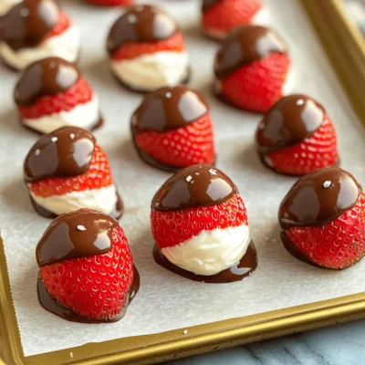 Chocolate Dipped Strawberry Yogurt Bites Delight