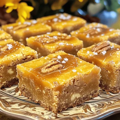 Brown Butter Caramel Pecan Blondies Delightful Recipe