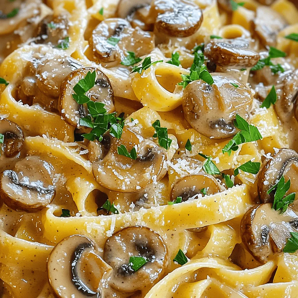 For a tasty Creamy Mushroom Marsala, you will need: - 500g mixed mushrooms (cremini, button, shiitake), sliced - 1 medium onion, finely chopped - 3 cloves garlic, minced - 1 cup vegetable broth - 1 cup heavy cream - 2 tablespoons olive oil - 1 tablespoon flour - 1 teaspoon dried thyme - 1 teaspoon dried rosemary - Salt and pepper to taste - Fresh parsley, chopped (for garnish) - 300g pasta (fettuccine or tagliatelle) When picking mushrooms, look for firm ones. They should be dry and clean. Avoid mushrooms with dark spots or slimy areas. Fresh mushrooms give the best flavor. A mix of mushroom types adds depth to your dish. Cremini, button, and shiitake mushrooms work well together. Each type adds its own unique taste and texture. For this recipe, you want a good Marsala wine. Choose a dry or semi-dry Marsala for the best taste. Brands like Florio or Pellegrino are popular choices. They are easy to find and add rich flavor to the sauce. Avoid sweet Marsala, as it can overpower the dish. A good wine makes a big difference, so choose wisely! Start by boiling water in a large pot. Add salt to the water for flavor. Once it boils, add 300g of your favorite pasta, like fettuccine or tagliatelle. Cook the pasta until it is al dente, according to the package instructions. This usually takes about 8-10 minutes. Stir occasionally to prevent sticking. When done, drain the pasta in a colander and set it aside. In a large skillet, heat 2 tablespoons of olive oil over medium heat. Once the oil is warm, add 1 finely chopped onion. Sauté the onion until it turns translucent, about 3-4 minutes. This adds a nice flavor base. Next, add 3 minced garlic cloves to the skillet. Stir and cook for about 1 minute until fragrant. This step gives your dish a wonderful aroma. Now, it's time for the star of the dish: the mushrooms! Add 500g of sliced mixed mushrooms to the skillet. Cook them until tender and golden brown, around 7-8 minutes. This brings out their rich flavors. Once the mushrooms are ready, sprinkle 1 tablespoon of flour over the mixture. Stir it well and cook for another minute. This helps thicken the sauce. Slowly pour in 1 cup of vegetable broth while stirring continuously. This prevents lumps from forming. Bring the mixture to a simmer and let it cook for 5 minutes. This allows the sauce to thicken nicely. After that, reduce the heat to low and mix in 1 cup of heavy cream, along with 1 teaspoon of dried thyme and 1 teaspoon of dried rosemary. Let it simmer for another 3-4 minutes to enhance the flavors. Finally, season the sauce with salt and pepper to taste. Adjust as needed. Toss the cooked pasta into the sauce, ensuring each noodle is well coated. Serve your creamy mushroom marsala on plates, garnished with fresh parsley for a pop of color. Enjoy this flavorful dinner delight! To get that rich, creamy texture, use heavy cream. It blends well with the sauce. Add the cream slowly after the broth thickens. Stir it gently to keep it smooth. If you want extra creaminess, add a splash more cream. Cook on low heat to avoid curdling. This keeps the sauce velvety. One common mistake is not cooking the mushrooms long enough. Cook them until they are golden brown. This step adds flavor. Another mistake is adding cream too early. Always wait until the broth thickens. This helps the flavors meld. Lastly, don’t skip the seasoning. Salt and pepper enhance the taste. Adjust them at the end for best results. Using fresh herbs makes a big difference. Fresh parsley adds brightness at the end. Thyme and rosemary bring depth to the sauce. Try adding them just after you stir in the cream. This way, their flavors stay vibrant. You can also use basil or oregano for different notes. Fresh herbs elevate the dish and make it more fragrant. {{image_2}} For a vegetarian option, use vegetable broth and heavy cream. The mushrooms add rich, earthy flavors. If you want a vegan dish, switch the heavy cream for coconut cream or cashew cream. You can blend soaked cashews with water for a creamy texture. This keeps the dish smooth and delicious without dairy. Use a splash of lemon juice for brightness. It balances the flavors well. To make this dish gluten-free, swap the flour for cornstarch or a gluten-free flour blend. Mix the cornstarch with a little water to make a slurry. This helps thicken the sauce without gluten. Ensure the pasta you choose is gluten-free too. Many brands offer great options made from rice or quinoa. This way, everyone can enjoy this tasty meal. If you want to add protein, consider using chicken or shrimp. Cook diced chicken in the skillet until golden brown, then add the mushrooms. For shrimp, add them after the mushrooms are tender. Both options complement the sauce well. If you prefer plant-based protein, add cooked lentils or chickpeas. They add heartiness and texture without meat. You can keep leftover creamy mushroom marsala in the fridge. Store it in an airtight container. It stays fresh for about three to four days. Before storing, let it cool to room temperature. This helps prevent moisture build-up. When you’re ready to eat, check for any signs of spoilage. If you want to store creamy mushroom marsala for longer, freezing is a great option. Use a freezer-safe container or a zip-top bag. Make sure to leave some space for expansion. It can last up to three months in the freezer. When ready to use, just thaw it in the fridge overnight. Reheat creamy mushroom marsala gently. The best method is to use the stove. Pour the dish into a pan over low heat. Stir it often to ensure even heating. If the sauce is too thick, add a splash of vegetable broth or cream. You can also use the microwave. Heat it in short bursts, stirring in between. Enjoy it warm! Yes, you can use any pasta you like. Fettuccine and tagliatelle work best. However, penne or farfalle also taste great. Choose a pasta shape that holds sauce well. Whole wheat or gluten-free options are fine too. Just remember to cook it al dente for the best texture. If you don’t have Marsala wine, try using sherry or Madeira. These wines have a similar flavor. You can also use a mix of grape juice and vinegar. This combination adds sweetness with some acidity. If you prefer a non-alcoholic option, use broth with a splash of balsamic vinegar. Creamy Mushroom Marsala stays fresh for about three days in the fridge. Store it in an airtight container. Make sure it cools down before sealing it. Reheat gently on the stove or in the microwave. Add a splash of cream if it thickens too much while reheating. We covered many aspects of making Creamy Mushroom Marsala. You learned about the key ingredients, from mushrooms to wine types, and how to cook them step-by-step. I shared tips to avoid common mistakes and ways to make this dish fit your diet. Remember to store leftovers properly. Overall, this meal is easy to make and full of flavor. With practice, it can become a favorite in your kitchen. Enjoy cooking and impressing others with your creamy mushroom dish!