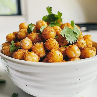 Air Fryer Crispy Spicy Chickpeas Easy Flavorful Snack