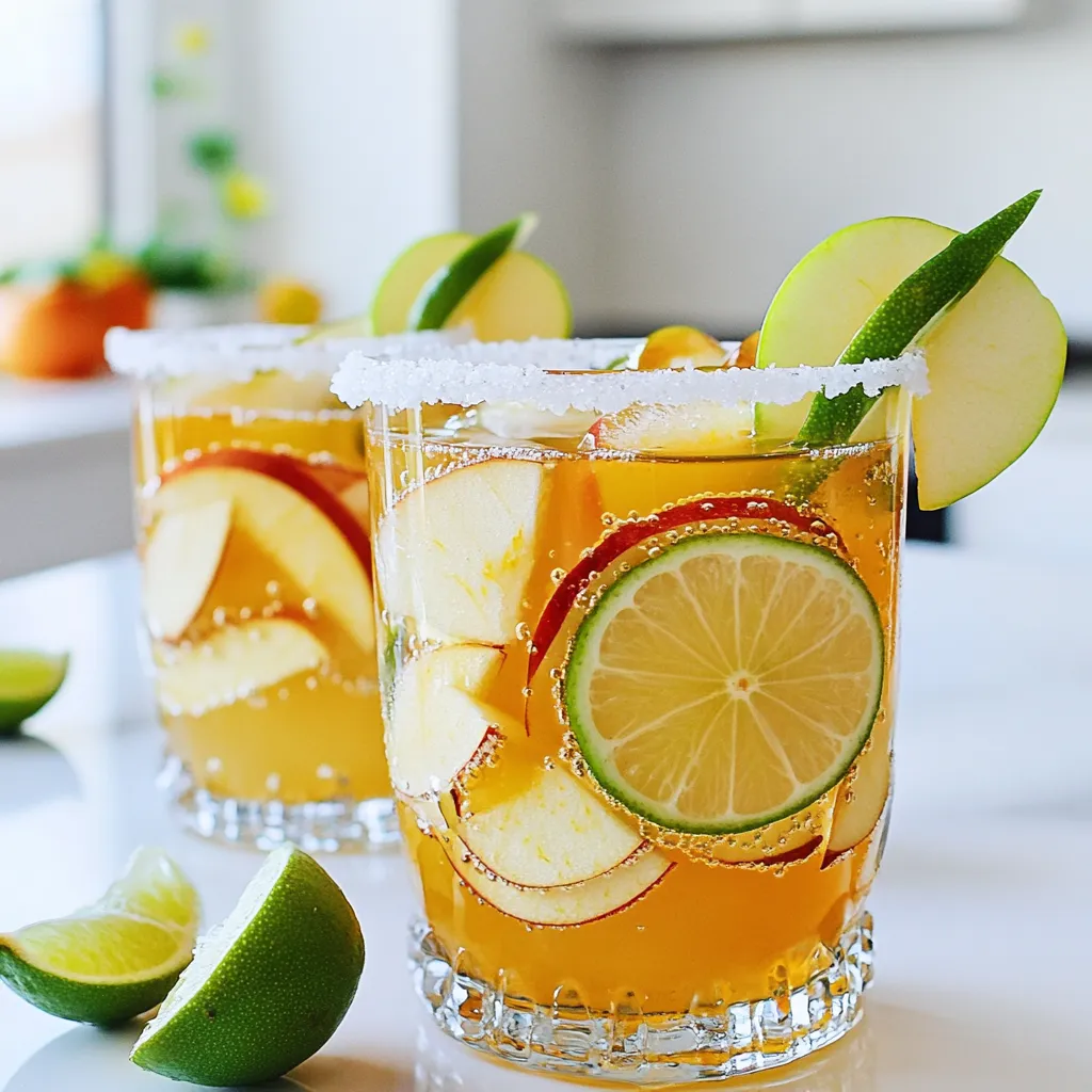 Apple Cider Margarita Mocktail Refreshing Fall Drink