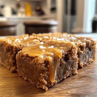 Brown Butter Salted Caramel Blondies Delightful Treat