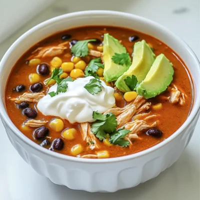 Savory Slow Cooker Chicken Enchilada Soup Recipe
