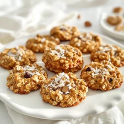To make these delightful no-bake peanut butter oatmeal cookies, gather these simple ingredients: - 1 cup natural peanut butter (smooth or chunky) - 1/2 cup honey or maple syrup - 2 cups rolled oats - 1/2 cup shredded coconut (unsweetened) - 1/4 cup dark chocolate chips (optional) - 1/4 cup chopped nuts (walnuts or almonds, optional) - 1 teaspoon vanilla extract - A pinch of salt These ingredients create a tasty and satisfying treat. You can swap out some ingredients for different flavors. Here are a few ideas: - Peanut Butter: Use almond butter or cashew butter for a nut-free option. - Honey/Maple Syrup: Agave nectar works well for a vegan choice. - Rolled Oats: Quick oats can replace rolled oats, but the texture may differ. - Shredded Coconut: Leave it out if you don’t like coconut. - Chocolate Chips: Use white chocolate or carob chips instead. - Nuts: Sunflower seeds can replace nuts for a nut-free version. Feel free to experiment with these swaps to suit your taste! This recipe makes about 12-15 cookies. Each cookie is a small treat. I often recommend serving 2 to 3 cookies per person, especially if they are for a snack or dessert. If you make these for a party, consider doubling the recipe. Everyone loves a good cookie! Start by gathering your ingredients. You will need peanut butter, honey or maple syrup, rolled oats, shredded coconut, and optional items like chocolate chips and nuts. 1. In a large mixing bowl, add the peanut butter and honey (or maple syrup). 2. Stir the mixture until it is smooth and creamy. This step is key for a good texture. 3. Next, mix in the vanilla extract and a pinch of salt. This adds flavor and balance. 4. Gradually add the rolled oats. Make sure to coat them well with the peanut butter mixture. Mixing is crucial. Ensure all ingredients blend well for the best taste. Here are some tips: - Use a sturdy spoon or spatula to combine. - If the mixture is too thick, warm it slightly before mixing. - Add the shredded coconut and any optional ingredients slowly. This ensures they spread evenly. Now, it’s time to form the cookies. This is where you can get creative. - Use a tablespoon to scoop the mixture. - Roll it into small balls, or flatten them into cookies. - Place them on a parchment-lined tray. Aim for about 12 to 15 cookies, depending on size. Chill them in the refrigerator for about 30 minutes. This helps them firm up nicely. When making no-bake peanut butter oatmeal cookies, there are a few mistakes to watch for. - Using the wrong type of peanut butter: Stick to natural peanut butter. It mixes better and gives a great flavor. - Not measuring ingredients: Accurate measurements are key. Too much peanut butter or oats can change the texture. - Overmixing the oats: Stir gently when adding oats. You want a good mix, but not mushy. - Skipping the salt: A pinch of salt boosts the flavor. Don’t leave it out! To get the perfect cookie texture, focus on these tips: - Peanut butter choice: Use smooth peanut butter for a creamy texture. Chunky adds crunch but mixes differently. - Oat size: Use rolled oats, not instant oats. Rolled oats give a better bite and keep shape. - Mixing method: Combine peanut butter and honey until creamy. Then, fold in oats gently. This helps keep the cookies light and chewy. - Chill time: Make sure to chill the cookies for at least 30 minutes. This helps them firm up nicely. For the best results, refrigerate your cookies for about 30 minutes. This time allows the mixture to set properly. If they feel soft after 30 minutes, leave them in longer. - Check firmness: The cookies should hold their shape when you pick them up. - Longer chilling: If you prefer a firmer bite, let them chill for an hour or more. This also deepens the flavors. - Storage tip: Store cookies in an airtight container in the fridge. They stay fresh for up to a week. Enjoy! {{image_2}} You can swap honey or maple syrup for different sweeteners. Agave syrup works well. You can also use brown rice syrup for a milder taste. If you prefer a low-sugar option, try stevia or erythritol. These will change the flavor a bit but still keep the cookies sweet. Add fun flavors to your cookies! A dash of cinnamon can give them warmth. You can also add a pinch of nutmeg for a unique twist. Dried fruits work great too! Try adding raisins, cranberries, or chopped dates. They add chewiness and extra sweetness. If you need a nut-free cookie, there are simple swaps. Use sun butter instead of peanut butter. It has a similar taste and texture. You can also try soy nut butter for a nut-free option. Just make sure to check for allergies when serving them. To keep your no-bake peanut butter oatmeal cookies fresh, store them in an airtight container. Place a piece of parchment paper between layers to prevent sticking. This method helps keep cookies soft and moist. You can store them in the fridge for up to a week. If you want them to last longer, try freezing them. Freezing your cookies is easy and keeps them tasty. First, let the cookies cool completely. Then, place them in a single layer on a baking sheet. Freeze them for about an hour until firm. After that, transfer the cookies to a freezer-safe bag or container. This way, they can last up to three months in the freezer. When you're ready to eat them, just thaw them in the fridge overnight. These cookies can last about a week in the fridge if stored correctly. Check for signs of spoilage before eating. If you see any mold or an off smell, it’s best to throw them away. If they feel dry or hard, they may not taste as good, but they are still safe to eat. Always trust your senses when it comes to food safety. Yes, you can use almond butter. It works well and gives a nice flavor. If you prefer a nutty taste, almond butter is a great choice. Just make sure it's natural, like peanut butter. The texture might change slightly, but the cookies will still be delicious. To make these cookies vegan, simply swap honey with maple syrup. This keeps the sweetness without using any animal products. Ensure your peanut butter is also vegan. Most brands are, but check the label to be sure. The rest of the ingredients are already vegan-friendly, so you're all set! The best way to serve no-bake cookies is chilled. After setting in the fridge, take them out and arrange them on a nice plate. For a fun touch, sprinkle some shredded coconut or nuts on top. Serve with milk or a tasty plant-based milk for a great treat. You learned about key ingredients and substitutions for making delicious no-bake cookies. I shared tips for mixing, shaping, and storing them. You now know how to avoid common mistakes and achieve the perfect texture. Plus, we explored fun variations and answered your most pressing questions. No-bake cookies are easy and fun to make. With the right ingredients and techniques, you can impress anyone. Enjoy creating your own cookie masterpiece and share them with family and friends!