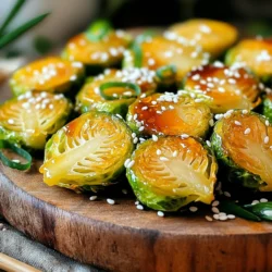 To create the perfect Honey Sriracha Brussels Sprouts, you need just a few simple items. Here’s what you’ll need: - 1 lb Brussels sprouts, halved - 3 tablespoons olive oil - 3 tablespoons honey - 2 tablespoons Sriracha sauce - 1 tablespoon soy sauce - 2 cloves garlic, minced - Salt and pepper to taste - Sesame seeds (for garnish) - Green onions, chopped (for garnish) These ingredients blend together beautifully. The Brussels sprouts are the star of the show. They have a mild, nutty flavor that pairs well with the sweet and spicy mix. The olive oil helps the sprouts roast to a golden crisp. Honey adds sweetness, while Sriracha brings a kick of heat. Soy sauce adds depth, and garlic gives a nice savory note. Salt and pepper finish the mix. For garnish, sesame seeds and green onions make the dish look appealing and add extra flavor. When combined, these ingredients create a side dish that is both tasty and eye-catching. You’ll love how easy it is to make these Honey Sriracha Brussels Sprouts! - Preheat the oven to 400°F (200°C). - Prepare Brussels sprouts by halving them. First, set your oven to 400°F (200°C). This temperature helps the Brussels sprouts get crispy. While the oven heats, take your Brussels sprouts and cut them in half. This step allows them to cook evenly and soak up the flavors. - Combine olive oil, honey, Sriracha, and other ingredients in a bowl. - Toss Brussels sprouts to ensure even coating. Next, grab a large mixing bowl. Add 3 tablespoons of olive oil, 3 tablespoons of honey, and 2 tablespoons of Sriracha sauce. Then, add 1 tablespoon of soy sauce and 2 minced garlic cloves. Season with salt and pepper. Mix all these ingredients together. Once it’s well combined, toss in the halved Brussels sprouts. Make sure each sprout gets a nice coating of that flavorful mixture. - Spread on a baking sheet lined with parchment paper. - Roast for 20-25 minutes, stirring halfway. Now, take a baking sheet and line it with parchment paper. Spread the coated Brussels sprouts out in a single layer. This helps them roast better. Place them in the oven and roast for 20-25 minutes. Remember to stir them halfway through. This action ensures even cooking and helps achieve that golden color. - Cool slightly and garnish before serving. When the Brussels sprouts are done, carefully take out the baking sheet. Let them cool for a few minutes. This step helps the flavors settle. For the final touch, transfer the sprouts to a serving platter. Drizzle a bit more honey on top. Then, sprinkle sesame seeds and chopped green onions for a fresh look. Enjoy your tasty, sweet, and spicy side dish! To make sure your Brussels sprouts stay crispy, avoid overcrowding the baking sheet. Give them space to breathe while roasting. This helps them crisp up nicely. Stir the sprouts halfway through cooking. This way, they cook evenly and get that perfect golden brown. Want to boost the flavor? Try adding lime juice for a fresh twist. The tartness of lime brightens the dish. You can also play around with the Sriracha levels. Use more if you like it hot or less for a milder kick. These Brussels sprouts pair well with many main dishes. Try them with grilled chicken or fish for a tasty meal. You can also serve them alongside rice or quinoa for a hearty side. Add a simple salad to round out your plate. {{image_2}} You can make this dish vegan by replacing honey with maple syrup. Maple syrup gives a sweet touch similar to honey. It also adds a unique flavor that pairs well with Sriracha. You might enjoy the new taste while keeping it plant-based! If you love heat, add chili flakes for an extra kick. Just a pinch can enhance the flavor. Adjust the amount to suit your taste. This change makes the dish even more exciting and bold. Your taste buds will thank you for the added spice! You can swap Brussels sprouts for other veggies. Cauliflower works great and adds a different texture. Green beans are also a good choice and cook quickly. These swaps let you enjoy new flavors while keeping the dish delicious. To store leftovers, let the Brussels sprouts cool down first. Place them in an airtight container. This helps keep them fresh. Store them in the fridge. They will stay good for about three days. When you want to eat them again, check for any signs of spoilage before using. You can freeze honey Sriracha Brussels sprouts, but it is best to do this before cooking. To freeze, wash and halve the Brussels sprouts. Toss them with olive oil and seasonings, then spread them on a baking sheet. Freeze them for about an hour. After they are firm, transfer them to a freezer bag. You can keep them in the freezer for up to three months. To reheat Brussels sprouts, I recommend using the oven. Preheat it to 350°F (175°C). Spread the sprouts on a baking sheet. Bake them for 10-15 minutes. This helps keep them crispy. You can also reheat them in a skillet over medium heat. Stir them often to avoid burning. Enjoy your tasty leftovers! You should roast Brussels sprouts for 20 to 25 minutes. The timing depends on their size. If your sprouts are small, check them at 20 minutes. Larger sprouts may need the full 25 minutes. Look for a golden color and crisp edges for the best results. Yes, you can prepare these sprouts ahead of time. Toss them in olive oil, honey, and Sriracha. Store them in the fridge for up to 24 hours. When ready to cook, just spread them on a baking sheet and roast. These Brussels sprouts pair well with many dishes. Try serving them with grilled chicken or tofu. They also taste great alongside rice or quinoa. For a complete meal, add a fresh salad or roasted potatoes. You learned how to make Honey Sriracha Brussels sprouts from scratch. First, you gathered fresh ingredients and prepared them for roasting. Then, you mixed the flavorful sauce and tossed it all together. After roasting and garnishing, you created a tasty dish perfect for any meal. Try these tips and variations to make it your own. With simple swaps, you can cater to your taste. Enjoy sharing this dish with friends and family. Cook, taste, and have fun in the kitchen!