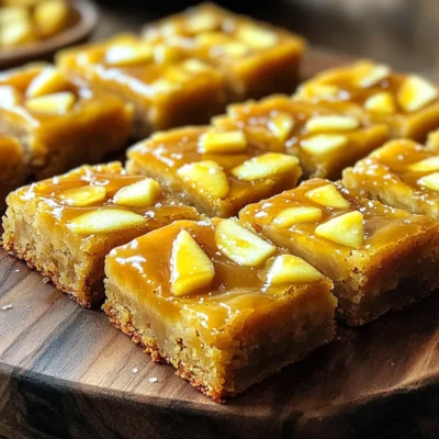 Caramel Apple Cider Blondies Sweet and Chewy Treat