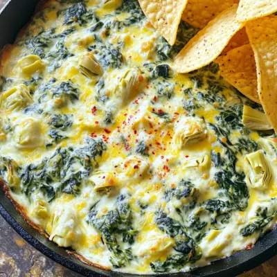 Cheesy Spinach Artichoke Dip Skillet Irresistible Treat