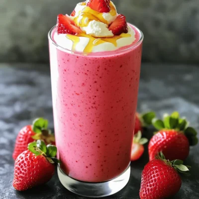 Protein Strawberry Cheesecake Smoothie Delightfully Creamy