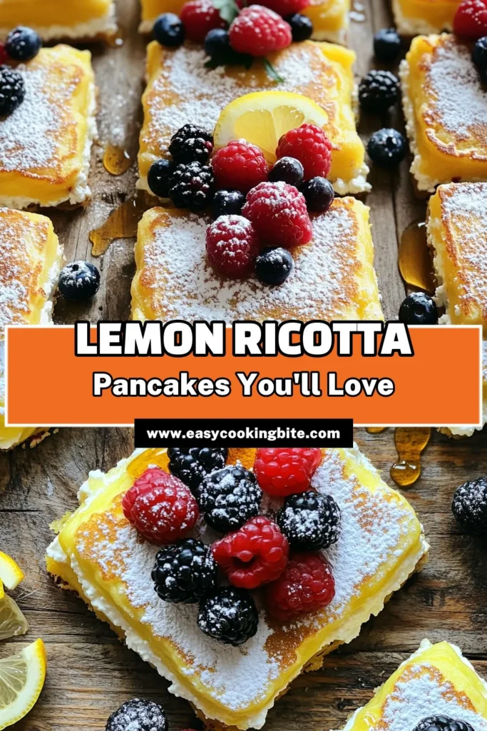 Indulge in the delightful taste of Fluffy Baked Lemon Ricotta Pancakes that are perfect for breakfast or brunch! These easy-to-make pancakes combine ricotta, lemon zest, and a hint of vanilla for a deliciously light dish. Follow our simple steps for a delightful treat that’s sure to impress! Click through for the full recipe and tips on presentation. Don’t miss out! #LemonPancakes #RicottaRecipes #BakedPancakes #BreakfastInspiration