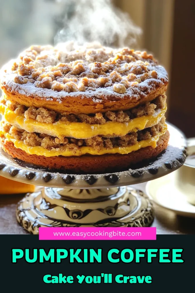 Indulge in the delightful taste of Pumpkin Streusel Coffee Cake, the perfect fall treat! This easy-to-follow recipe combines pumpkin puree, warm spices, and a crunchy streusel topping for a cozy dessert that pairs beautifully with your favorite coffee. Ready in just one hour, it's ideal for gatherings or a personal treat. Click through to explore the full recipe and make your kitchen smell heavenly!