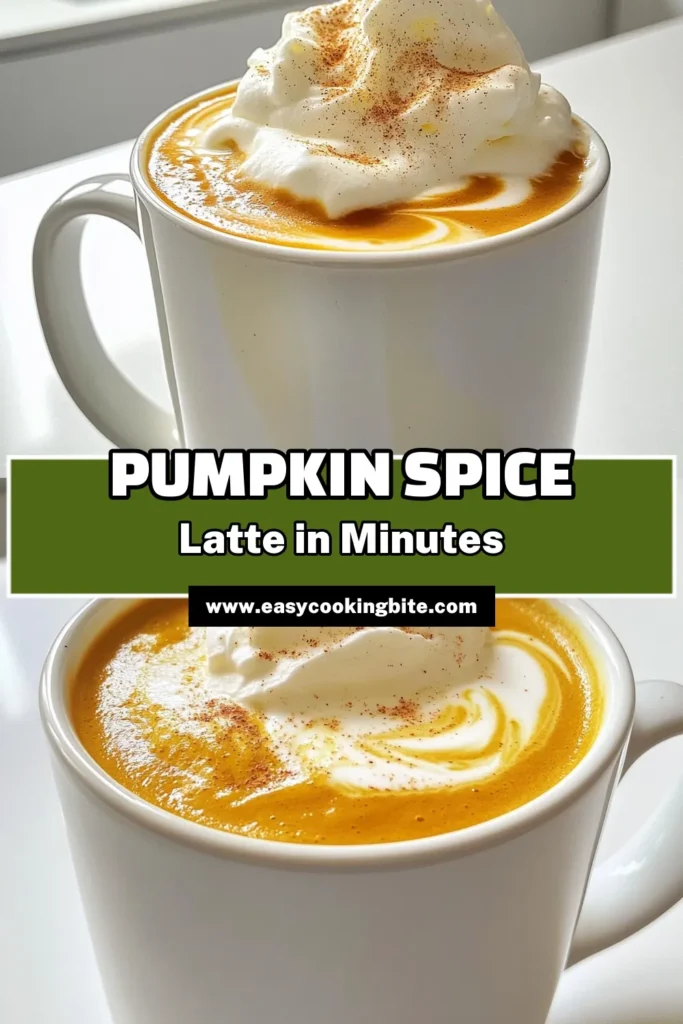 Indulge in the warmth of fall with this homemade Pumpkin Spice Latte Delight! This easy recipe combines strong coffee, creamy milk, and delicious pumpkin puree, creating the perfect cozy drink for chilly days. In just 15 minutes, you can whip up this seasonal favorite topped with whipped cream and a sprinkle of spice. Click through to explore the full recipe and enjoy your own delicious latte at home! #PumpkinSpiceLatte #FallRecipes #CozyDrinks #CoffeeLovers