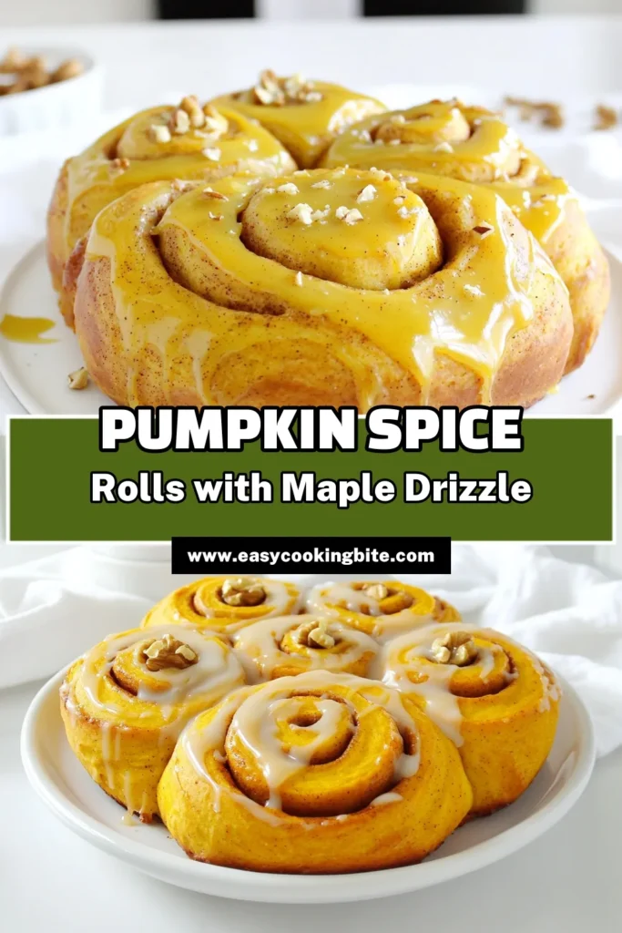 Indulge in the perfect fall treat with these delightful pumpkin cinnamon rolls with maple icing! These soft and fluffy rolls, bursting with pumpkin flavor and topped with a sweet maple drizzle, are sure to impress your family and friends. Easy to make and perfect for any occasion, they combine warm spices and a touch of sweetness. Click through for the full recipe and elevate your baking game today! #PumpkinCinnamonRolls #FallBaking #HomemadeTreats #MapleIcing