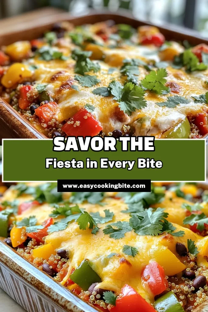 Dive into this delicious Bell Pepper Fiesta Casserole that’s packed with flavor and healthy ingredients! With vibrant bell peppers, quinoa, black beans, and mouthwatering spices, this easy recipe is perfect for family dinners. Enjoy every cheesy bite and bring a fiesta to your table tonight! Click through for the full recipe and make mealtime exciting! #BellPepperCasserole #HealthyRecipes #DinnerIdeas #EasyCooking