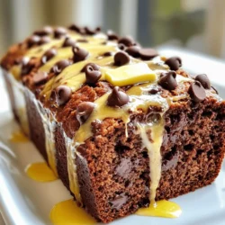 - 3 ripe bananas, mashed - 1/3 cup melted coconut oil - 1/2 cup brown sugar - 1 large egg - 1 teaspoon vanilla extract - 1 teaspoon baking soda - Pinch of salt - 1 1/2 cups all-purpose flour - 1/2 cup semi-sweet chocolate chips - 1/4 cup chopped walnuts (optional) Each ingredient plays a key role in making your banana bread great. Ripe bananas give natural sweetness. The more spots, the better! Coconut oil keeps the bread moist. Brown sugar adds depth and a slight caramel flavor. The egg binds everything together. Baking soda helps the bread rise. The flour gives it structure. Chocolate chips add a rich taste, while walnuts add a nice crunch. You can switch out some ingredients if needed. If you don't have coconut oil, use melted butter or vegetable oil. For brown sugar, white sugar works too, but it will change the flavor slightly. If you want a vegan option, replace the egg with a flax egg. Just mix 1 tablespoon of ground flaxseed with 2.5 tablespoons of water. Let it sit for a few minutes to thicken. For flour, whole wheat flour is a great option, but it may change the texture a bit. First, set your oven to 350°F (175°C). This temperature helps the banana bread rise well. While the oven heats, grease a 9x5 inch loaf pan. Use coconut oil or cooking spray for the best results. This step prevents the bread from sticking. In a big mixing bowl, mash 3 ripe bananas with a fork. Aim for a smooth texture. Next, stir in 1/3 cup of melted coconut oil. This adds flavor and moisture. Then, mix in 1/2 cup of brown sugar, 1 large egg, and 1 teaspoon of vanilla extract. Stir until combined. Now, sprinkle 1 teaspoon of baking soda and a pinch of salt into the bowl. Mix these in well. This helps the bread rise. Gradually fold in 1 1/2 cups of all-purpose flour. Be careful not to overmix. The batter should stay a bit lumpy. Finally, gently fold in 1/2 cup of semi-sweet chocolate chips and 1/4 cup of chopped walnuts if you like. Pour the batter into the greased loaf pan. Smooth out the top for an even bake. Place the pan in the preheated oven. Bake for 60-65 minutes. Check if it is done by inserting a toothpick in the middle. If it comes out clean, your bread is ready. After baking, let the banana bread cool in the pan for about 10 minutes. Then, transfer it to a wire rack to cool completely. This step helps keep the bread soft and moist. Enjoy your delicious creation! To get that great texture, use ripe bananas. They should be soft and brown. This gives your bread natural sweetness. Mash them well with a fork. Mix the wet and dry ingredients gently. Overmixing can make the bread tough. You want it light and fluffy. Store your banana bread at room temperature. Wrap it in plastic wrap or foil. This keeps it moist for a few days. For longer storage, place it in the fridge. It can stay fresh for up to a week. If you want to save it for later, freeze it. Slice it first, then wrap it well. This way, you can thaw just what you need. Serve your banana bread warm for the best taste. Add a pat of butter on top. It melts into the bread and tastes great. You can also sprinkle extra chocolate chips for fun. For a twist, try adding a scoop of ice cream alongside. The warm bread with cold ice cream is pure joy! {{image_2}} You can make your banana bread more fun by adding nuts or fruits. Try adding chopped walnuts for a nice crunch. Pecans also work well if you want a rich flavor. Dried fruits like raisins or cranberries add sweetness. If you like fresh fruit, blueberries or strawberries can bring a burst of flavor. Just remember to adjust the amount so the bread doesn't get too wet. Chocolate chips make this banana bread special, but you can switch it up. Use dark chocolate for a richer taste. Milk chocolate gives a sweeter touch. For a fun twist, try white chocolate chips or even chocolate chunks. You can mix different types of chocolate too, if you want a variety in every bite. If you want a healthier version, you can swap some ingredients. Instead of coconut oil, use applesauce to cut fat. Replace brown sugar with honey or maple syrup for a natural sweetener. To boost fiber, you can use whole wheat flour instead of all-purpose flour. These swaps keep the bread tasty while making it a bit better for you. To keep your chocolate chip banana bread fresh, store it in an airtight container. Place the bread in a cool, dry area. It will last for about 3 days at room temperature. If you want to keep it longer, consider freezing it. To freeze banana bread, wrap it tightly in plastic wrap. Then, place it in a freezer-safe bag. This method helps prevent freezer burn. You can freeze it for up to 3 months. When you're ready to enjoy it, simply thaw it overnight in the fridge. To reheat banana bread, slice off the amount you want. Place the slices on a microwave-safe plate. Heat for 10-15 seconds or until warm. You can also warm it in the oven. Preheat the oven to 350°F (175°C) and bake for about 10 minutes. Enjoy your warm, delicious banana bread again! Yes, you can use frozen bananas. Just let them thaw first. They will mash easily, just like fresh ones. This adds natural sweetness. Using frozen bananas can save you time. Plus, it's a great way to use overripe bananas. To check if your banana bread is done, use a toothpick. Insert it into the center of the loaf. If it comes out clean, your bread is ready. If you see wet batter, bake it a bit longer. Typically, it takes about 60 to 65 minutes to bake. Yes, you can make this recipe vegan. Simply swap the egg for a flax egg. To make a flax egg, mix one tablespoon of ground flaxseed with three tablespoons of water. Let it sit for a few minutes until it thickens. This will work well in your banana bread. You can also use a plant-based butter instead of coconut oil. To make the best banana bread, know your ingredients and preparation method. Use the right tips and tricks for texture and freshness. Consider fun variations and storage options to keep it tasty. Remember, baking is a chance to get creative. Enjoy your delicious banana bread with friends and family. With practice, you’ll make it even better each time. Happy baking!