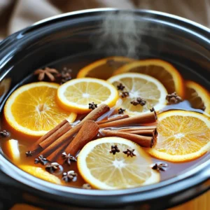 - 8 cups apple juice or cider - 1 orange, sliced - 1 lemon, sliced I love using fresh apple juice or cider for this recipe. It gives the cider a rich and sweet base. The orange and lemon slices add a bright, zesty touch. They balance the sweetness and give a lovely aroma. - 4-5 whole cloves - 2-3 cinnamon sticks - 1 teaspoon allspice berries - 1/4 teaspoon nutmeg The spices are what make this cider special. Whole cloves bring warmth, while cinnamon sticks add a comforting flavor. Allspice berries add depth and nutmeg gives it a cozy finish. I suggest using fresh nutmeg if you can find it. It makes a big difference! - 1 tablespoon brown sugar - 1 teaspoon vanilla extract If you like sweeter cider, brown sugar is a great choice. Just add it to taste. Vanilla extract is not a must, but it adds a lovely warmth and aroma. It makes the cider feel even more festive and inviting. To prepare the slow cooker, start by making sure it is clean and dry. This helps prevent any unwanted flavors. Next, pour in 8 cups of apple juice or cider. You can use fresh apple cider for a deeper flavor. Now, it’s time to add the ingredients to the slow cooker. Slice one orange and one lemon, then drop them into the juice. The citrus adds a bright taste. Toss in 4-5 whole cloves, 2-3 cinnamon sticks, and a teaspoon of allspice berries. For a warm finish, grate in a bit of nutmeg. If you want a sweeter cider, stir in 1 tablespoon of brown sugar. Finally, add 1 teaspoon of vanilla extract for that cozy touch. Cover the slow cooker and set it on low. Let it cook for 4-6 hours. This slow cooking helps the flavors mix well. You can check it halfway through. If you want a stronger taste, you can let it cook longer. Once the cooking time is up, taste the cider. Adjust sweetness if needed. Then, you’ll need to strain the cider. Use a fine sieve to remove the spices and fruit slices. This step gives you a smooth drink. For serving, pour the warm cider into mugs. You can garnish it with a cinnamon stick or a thin apple slice. This adds a lovely touch and makes it look pretty. Enjoy your spiced apple cider with friends and family! Using fresh spices gives a bright taste. I love fresh cloves and cinnamon sticks. They pack a punch! Dried spices work, too, but they may taste less vibrant. Adjusting sweetness is key. Start with the brown sugar in the recipe. Taste after cooking. If it’s too tart, add more sugar. If it’s too sweet, add more juice or lemon. I choose a slow cooker for its ease. It lets spices blend slowly. This gives a rich, warm flavor. You can set it and forget it! Cooking time matters. Four hours gives a good taste. Six hours gives more depth. Test it at four hours, then decide if you want more time. Use fun mugs to serve the cider. A cinnamon stick makes a great stirrer. You can also add a thin slice of apple on top. This cider goes well with snacks. Try it with popcorn or cheese. It also pairs nicely with sweet treats like cookies. {{image_2}} You can change the taste of your spiced apple cider by adding new spices. Ginger adds a warm zing. Star anise gives a sweet, licorice-like flavor. Both spices can brighten your drink. Feel free to mix in different fruits too. You can use chopped apples or ripe pears. Their natural sweetness will blend well with the spices. This way, you create a unique cider each time. If you want less sugar, consider using substitutes. Honey or maple syrup can add sweetness without refined sugar. These options give a nice flavor twist too. For a sugar-free version, skip the brown sugar entirely. The natural sweetness from the fruits will still shine. You might find that you love it without added sugar. To make your cider festive, think about adding alcohol. Bourbon or rum can bring warmth and depth. Just a splash can make your drink feel special for holiday gatherings. You can also turn it into a fun cocktail. Mix your spiced cider with ginger beer for a fizzy twist. This creates a delightful drink that everyone will enjoy at your parties. To store leftover cider, let it cool to room temperature. Then, pour it into an airtight container. Place the container in the fridge. It will stay fresh for up to one week. Make sure to label it with the date so you remember when you made it. When you want to enjoy your cider again, pour it into a pot. Heat it slowly over medium heat. Stir often to keep the flavors mixed. Avoid boiling, as this can change the taste. If you want to keep the spice flavor strong, reheat gently. You can freeze spiced cider if you have a lot left over. First, pour it into freezer-safe containers. Leave some space at the top for expansion. Seal the containers tightly and label them. When you’re ready to enjoy it, take a container out of the freezer. Let it thaw in the fridge overnight. Once thawed, reheat it gently on the stove. Can I use store-bought apple cider? Yes, you can use store-bought apple cider. It saves time and still tastes great. Just make sure it is 100% juice without added sugars or preservatives for the best flavor. What spices can I substitute? If you want to change the spices, you can use ginger or star anise. You might also try cardamom for a unique twist. Just remember to adjust the amounts to match your taste. Can I use a stovetop instead of a slow cooker? You can use a stovetop, but the slow cooker makes it easier. On the stovetop, cook it on low heat for about 2-3 hours. Stir it often to check on the flavors. How do I adapt this recipe for larger servings? To make more cider, simply double or triple the ingredients. Make sure your slow cooker is big enough. If you change the amount, adjust the cooking time slightly to ensure the spices infuse well. What snacks pair well with spiced apple cider? Snacks like popcorn, caramel apples, or cheese and crackers go well with spiced apple cider. You can also serve it with cookies or pastries for a sweet touch. How can I serve it for a party? For a party, use a large slow cooker to keep the cider warm. Offer mugs and let guests add their own garnishes like cinnamon sticks or apple slices. This makes it fun and interactive! Making spiced apple cider is simple and fun. We explored the key ingredients, from apple juice to spices like cinnamon and cloves. I shared step-by-step instructions for using a slow cooker, ensuring rich flavors develop. You learned essential tips to enhance taste and ideas for variations, including alcohol options. Remember, making cider allows for creativity, so try different spices and fruits. Enjoy your cider warm or cold, perfect for any occasion. Your adventure in cider-making is just beginning. Dive in and experiment!