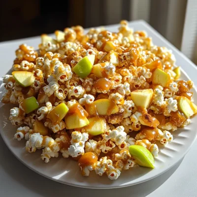 Caramel Apple Popcorn Clusters Tasty Fall Treat