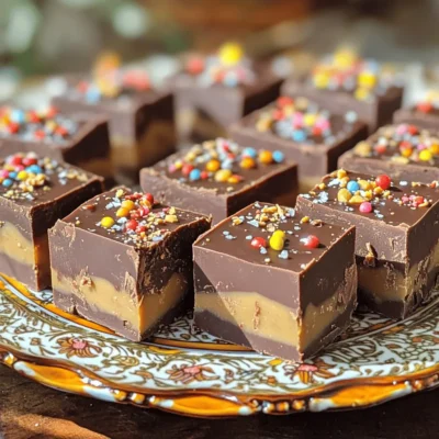No Bake Chocolate Peanut Butter Fudge Delight