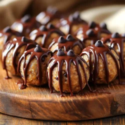 To make No-Bake Peanut Butter Chocolate Protein Balls, you need some key ingredients. Here’s what you’ll need: - 1 cup rolled oats - 1/2 cup natural peanut butter - 1/4 cup honey or maple syrup - 1/2 cup chocolate protein powder These ingredients form the base of your protein balls. The rolled oats add a chewy texture. Natural peanut butter gives a rich flavor and creaminess. Honey or maple syrup adds sweetness. Chocolate protein powder packs in the protein. You can enhance your protein balls with some optional ingredients: - 1/4 cup mini dark chocolate chips - 1/4 cup ground flaxseed - 1 teaspoon vanilla extract - A pinch of salt These add extra taste and nutrition. Mini dark chocolate chips bring a sweet crunch. Flaxseed adds healthy fats and fiber. Vanilla extract gives a warm aroma. A pinch of salt balances the sweetness. Each serving of these protein balls is a nutritious snack. On average, one ball contains about: - Calories: 100 - Protein: 4 grams - Fat: 5 grams - Carbohydrates: 10 grams These numbers can vary based on ingredient choices. They provide a quick energy boost. Enjoy them as a post-workout snack or a tasty treat! First, I grab a large mixing bowl. I add 1 cup of rolled oats, 1/2 cup of chocolate protein powder, 1/4 cup of ground flaxseed, and a pinch of salt. I mix these dry ingredients well. This step is key for even distribution. It helps every bite taste great. Next, I add 1/2 cup of natural peanut butter, 1/4 cup of honey (or maple syrup), and 1 teaspoon of vanilla extract to the dry mix. I stir until the mixture becomes thick and sticky. This consistency is important. It helps the balls hold together when I roll them. Now, I scoop about a tablespoon of the mixture. Using my hands, I roll it into a ball. I repeat this until I use all the mixture. I place the balls on a lined baking sheet. After forming them, I refrigerate the balls for at least 30 minutes. This helps them firm up and makes them easier to eat. If your mixture is too dry, add a splash of water or more peanut butter. This will help bind the ingredients. If it’s too wet, add a few more oats or flaxseed. These changes will help your protein balls hold shape. To boost flavor, you can add a pinch of cinnamon or a dash of cocoa powder. You might also try mixing in nuts or seeds like chia or sunflower seeds. For a tropical twist, dried fruits like raisins or cranberries can add sweetness and texture. Arrange the protein balls on a clean platter for a nice look. Drizzle melted dark chocolate on top for extra flair. You can also sprinkle a few extra chocolate chips around to make it more inviting. This small touch makes your snack feel special and appealing. {{image_2}} You can switch peanut butter for other nut butters. Almond butter works great and adds a nice flavor. Cashew butter is creamy and adds a different taste. Sunflower seed butter is a good choice for nut-free diets. Each option brings its own unique flavor and texture to the protein balls. Want to boost nutrition? Consider adding seeds or dried fruits. Chia seeds or pumpkin seeds add crunch and healthy fats. Dried cranberries or raisins can bring sweetness and chewiness. Superfoods like hemp hearts or spirulina can also enhance nutrition. These add-ins make your protein balls even more fun and healthy. You can control how sweet your protein balls are. If you want less sugar, try using sugar-free sweeteners like stevia or erythritol. Maple syrup can be swapped for a low-calorie syrup. This way, you keep the taste you love but cut down on calories. Adjust sweetness to fit your taste and health goals. To keep your no-bake peanut butter chocolate protein balls fresh, use airtight containers. I recommend glass or BPA-free plastic. These containers will block air and moisture. This way, your tasty treats stay soft and delicious. In the fridge, these protein balls last about a week. Store them in the airtight container. If you notice any changes in texture or smell, it's best to toss them. Always check before eating. You can freeze these protein balls for later enjoyment. To freeze, place them in a single layer on a baking sheet. Once frozen, transfer them to an airtight container or freezer bag. This helps prevent them from sticking together. Thaw them in the fridge overnight when you're ready to enjoy. Yes, you can make these protein balls vegan. To do this, substitute honey with maple syrup. This keeps the sweetness without using animal products. You can also switch out the chocolate protein powder for a plant-based protein powder. Look for options like pea or brown rice protein. These changes make the recipe vegan-friendly while keeping it tasty. These protein balls last about a week when stored properly. Keep them in an airtight container in the fridge. This helps keep them fresh and tasty. If you want to store them longer, consider freezing them. They can stay in the freezer for up to three months. Just thaw them in the fridge before you eat. If you want to skip protein powder, try using ground oats. They add texture and fiber. You can also use nut flour, like almond flour, for added flavor. Another option is to use a mix of seeds, like hemp or chia seeds, for protein. These swaps keep the protein balls nutritious and yummy without losing their form. These protein balls are easy to make and packed with nutrients. You start with oats, peanut butter, and a sweetener. Then, you mix, roll, and chill. Feel free to add your favorite flavors or substitute ingredients. Store them in airtight containers to keep them fresh. Enjoy these tasty bites as a quick snack anytime. With the right tips and variations, you can make them just how you like. Now, it's time for you to try making your own protein balls!