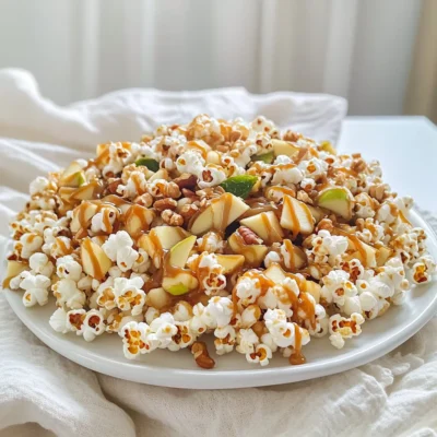 Caramel Apple Popcorn Clusters Tasty Fall Treat