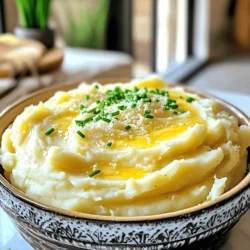 - 3 pounds of russet potatoes, peeled and chopped - 4 cloves of garlic, minced - 1 cup of chicken or vegetable broth - 1 cup of heavy cream - 1 cup of grated Parmesan cheese - 1 teaspoon of salt - ½ teaspoon of black pepper - 2 tablespoons of unsalted butter - Chives or parsley, chopped, for garnish When making mashed potatoes, I always choose russet potatoes. They are starchy and fluffy. This texture makes them perfect for mashing. Look for potatoes that are firm and smooth. Avoid any with dark spots or greenish skin. Fresh potatoes will give the best flavor and creaminess. You can kick up the flavor with a few extra ingredients. Try adding cream cheese for a tangy twist. Sour cream also adds a nice touch of richness. For a spicy kick, toss in a pinch of red pepper flakes. Each of these can make your mashed potatoes unique and tasty! First, gather all your ingredients. You need 3 pounds of russet potatoes. Peel and chop them into even pieces. Next, mince 4 cloves of garlic. Place the potatoes in your slow cooker. Add the minced garlic on top. Pour in 1 cup of chicken or vegetable broth. This adds flavor and moisture. Stir the mixture gently to combine everything well. Cover the slow cooker with its lid. Set it to low and cook for 7 to 8 hours. If you're short on time, you can set it to high for 3 to 4 hours. The potatoes should be fork-tender when done. Make sure to check them after the time is up. Fork-tender means a fork goes in easily, with no resistance. Once the cooking is complete, drain any extra liquid. Then, add 1 cup of heavy cream. Mix in 1 cup of grated Parmesan cheese, 1 teaspoon of salt, ½ teaspoon of black pepper, and 2 tablespoons of unsalted butter. Use a potato masher or an electric mixer to mash the potatoes. Smash them until they are smooth and creamy. Taste and adjust the seasoning if needed. Finally, transfer the mashed potatoes to a serving bowl. Garnish with chopped chives or parsley for a fresh look. To make the creamiest mashed potatoes, start with russet potatoes. Their starchy texture gives a fluffy result. After cooking, drain excess liquid carefully. Then, add heavy cream and butter for richness. Mix in grated Parmesan cheese for that savory kick. Mash gently to keep them light and airy. Feel free to taste and adjust salt and pepper as needed. Avoid using waxy potatoes like red or yellow. They can turn your mash gluey. Don't rush the cooking process; undercooked potatoes will be lumpy. Also, don't skip mashing before adding liquid. This step helps prevent a gluey texture. Lastly, be careful with the salt. Adding too much can overpower the flavors. A slow cooker is key for this recipe. It ensures even cooking and flavors blend well. Use a potato masher or an electric mixer for smoothness. A sturdy wooden spoon helps when mixing ingredients. Lastly, have a measuring cup handy for broth and cream. These tools make your cooking smooth and fun! {{image_2}} You can switch up the cheese in your mashed potatoes. Try using cheddar for a sharp taste. Goat cheese adds a creamy tang. For a nutty flavor, mix in Gruyère. Each cheese brings a new twist. Feel free to blend cheeses for even more fun! Herbs can make your mashed potatoes sing. Add fresh rosemary or thyme for a fragrant lift. Basil brings a sweet note, while dill adds freshness. Want a kick? Toss in some red pepper flakes or smoked paprika. These spices add depth and warmth to every bite. If you want a dairy-free version, use plant-based milk. Almond or oat milk works well. Replace heavy cream with coconut cream for a rich taste. Nutritional yeast can give a cheesy flavor without dairy. These swaps keep your mash creamy and delicious. To store leftover mashed potatoes, place them in an airtight container. Make sure the potatoes cool down to room temperature first. This helps keep them fresh and tasty. You can store them in the fridge for up to three days. If you want to save them for longer, freezing is a great option. When you’re ready to enjoy your mashed potatoes again, take them out of the fridge. You can reheat them in the microwave or on the stove. If using a microwave, heat in short bursts, stirring often. For stovetop, warm them in a pot over low heat. Add a splash of cream or broth to keep them creamy. Stir until hot and smooth. To freeze mashed potatoes, first let them cool completely. Then, scoop them into freezer-safe bags or containers. Press out as much air as you can before sealing. Label the bags with the date. Mashed potatoes can be frozen for up to two months. When ready to use, thaw them in the fridge overnight. Reheat as mentioned above for the best results. The best potatoes for mashed potatoes are russet potatoes. They have a light and fluffy texture. This makes them perfect for mashing. Yukon Gold potatoes are also great. They give a creamy taste and a smooth texture. Both types hold flavor well. You can use them to soak up garlic and Parmesan. Yes, you can make Garlic Parmesan Mashed Potatoes ahead of time. Cook them as usual in the slow cooker. After mashing, let them cool. Place them in an airtight container in the fridge. They can last for up to three days. Reheat them gently before serving. Add a splash of cream or broth to keep them creamy. Gummy mashed potatoes can happen for a few reasons. First, over-mashing can break down the potatoes too much. This releases extra starch and creates a gummy texture. Second, using waxy potatoes can lead to the same issue. Stick with russets or Yukon Golds for the best results. If you follow the recipe and mash gently, you will get smooth, creamy potatoes. Garlic Parmesan mashed potatoes are a tasty side dish. We’ve covered the best ingredients, cooking methods, and tips. You now know how to choose the right potatoes and avoid mistakes. You learned ways to add flavor with cheese and herbs and how to store leftovers. Remember, creamy potatoes are just a few steps away. With these tips, you can enjoy perfect mashed potatoes every time. Get cooking and impress your family with this simple recipe!