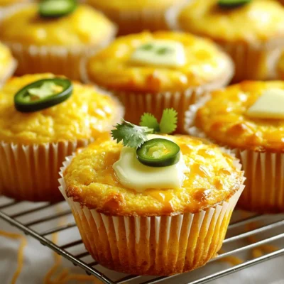 Jalapeño Cheddar Cornbread Muffins Flavorful Treat